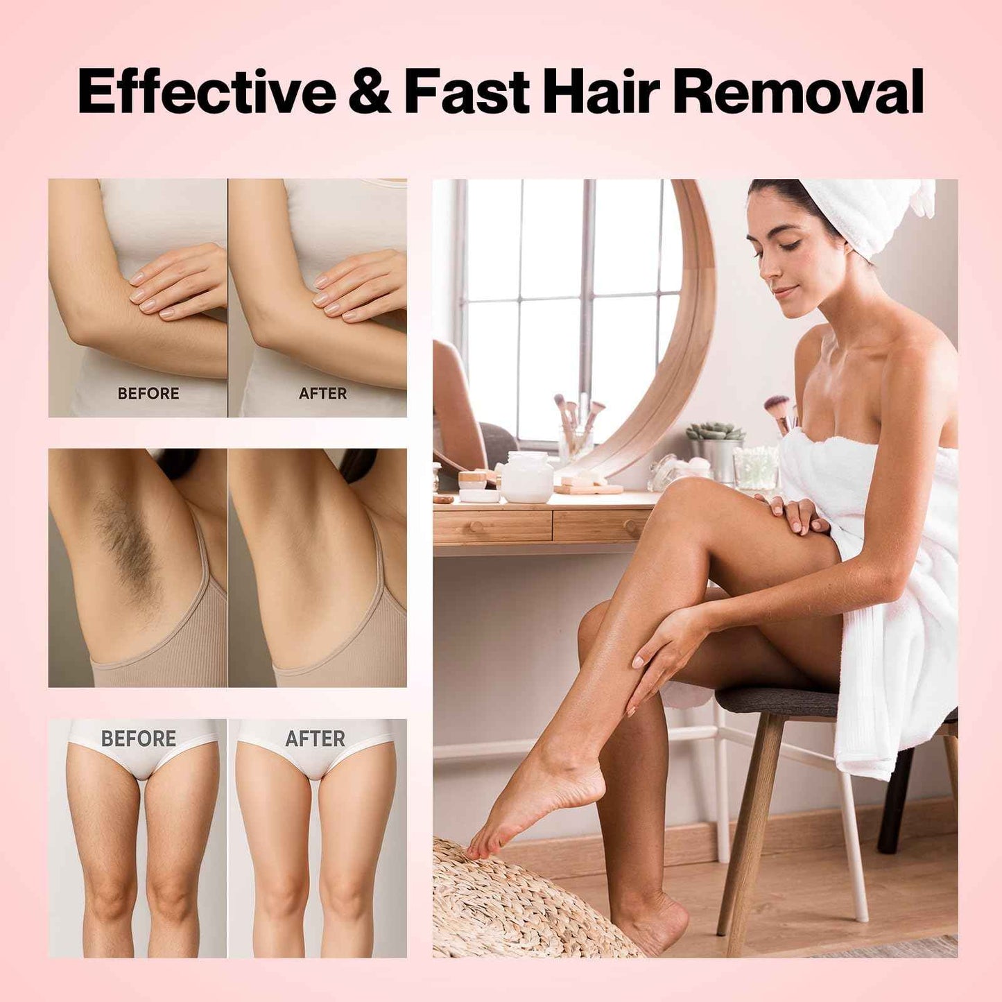 Waxers Roll on Wax Kit Professional Soft Wax Roller Depilatory for Coarse & Thick Hair Removal Waxing Roller Cartridge for Women Men at Home Rose