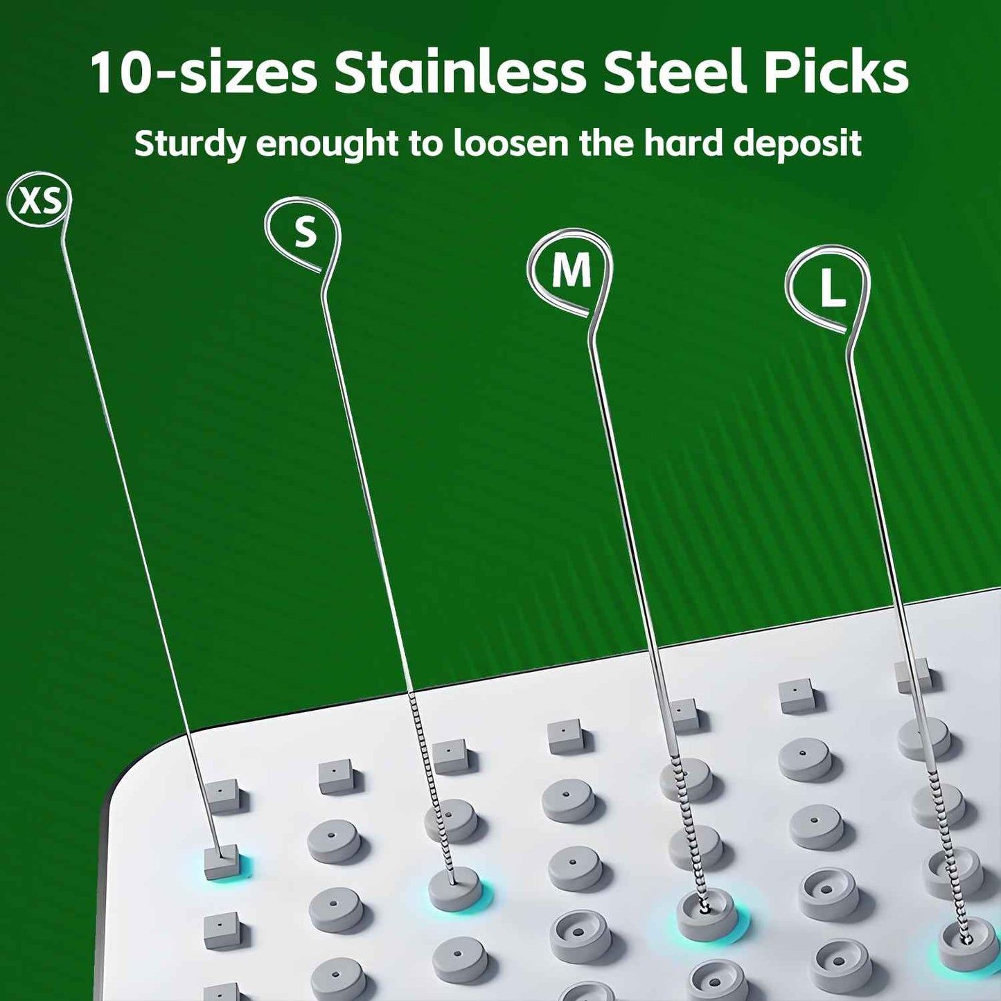 uadbau Shower Head Cleaner Tool Set, Multi-Size Shower Head Cleaning Brush for Small Hole Anti-Clogging Nozzle with Storage Boxes, Picks Fitting Nozzle Unclogger for Household Bathroom (30 Pcs)