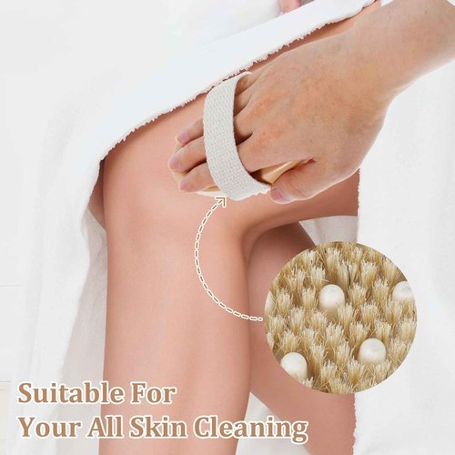 10 Pcs Dry Brushes for Body Dry Brushing Body Brush Exfoliating Brush with Massage Nodule Scrubber for Shower Bath Back Circulation Improvement Dead Skin Remove Beauty Exfoliator