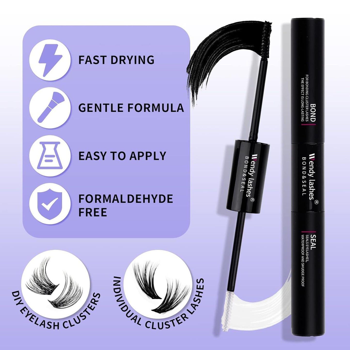 DIY lash Extension Kit 60D+80D Lash Cluster Kit with 240 PCS C/D Curl 12-16mm Mixed,Individual Lashes Clusters Lash Band and Seal Cluster Lash Applicator Individual Lashes Kit(60P/80P D12-16mm Kit)