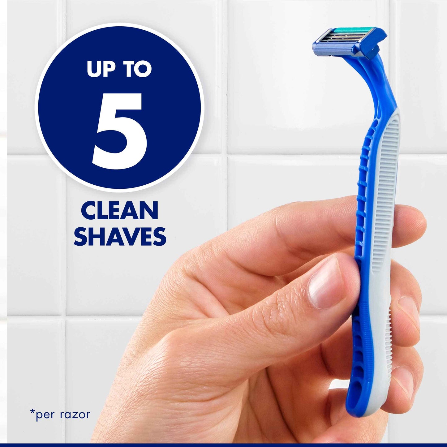 Gillette Sensor3 Simple Men’s Disposable Razors, 8 Count (Pack of 2) Blue