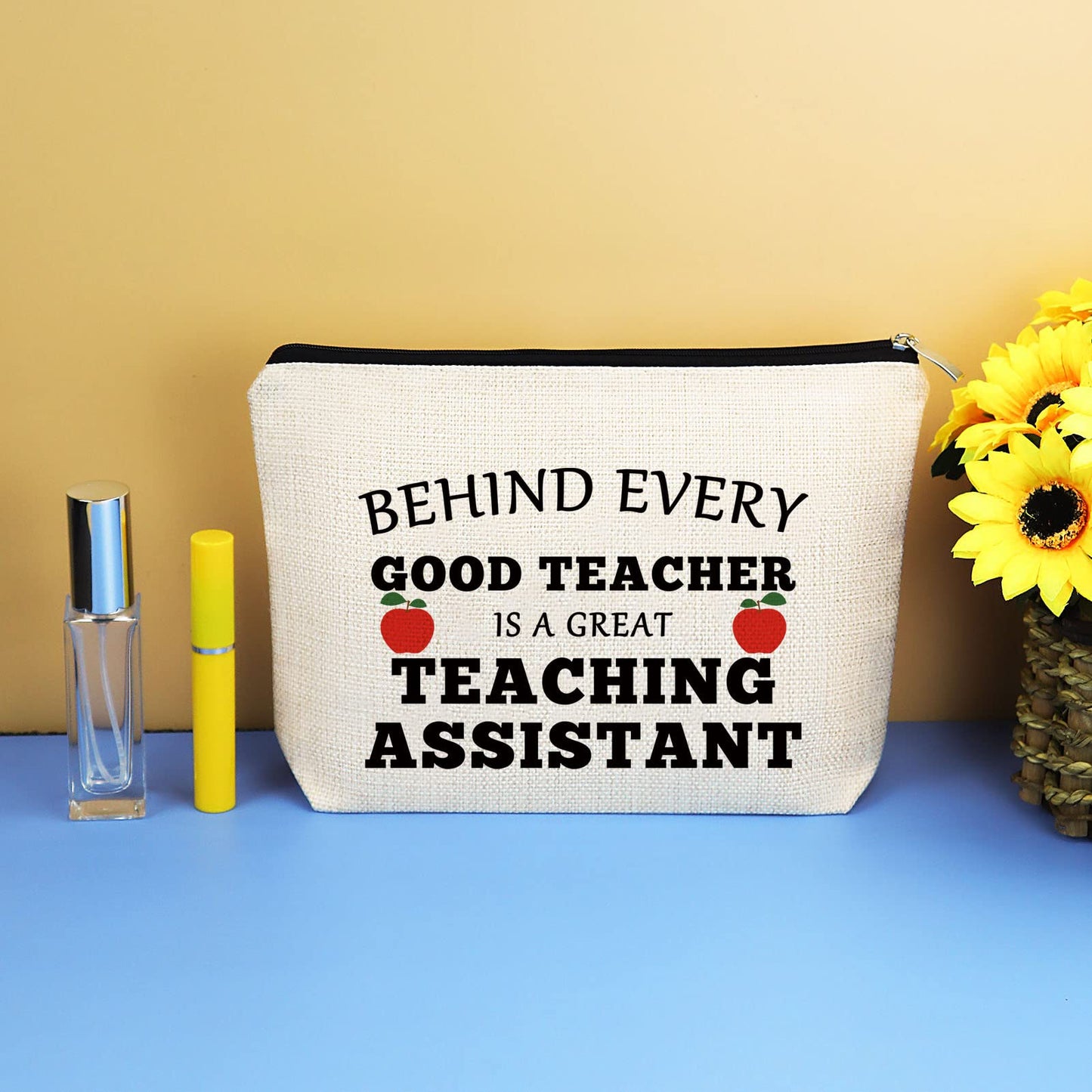 Teaching Assistant Gift Teacher Assistant Makeup Bags Gift for Women Teacher Assistant Appreciation Gifts Teaching Assistant Thank You Gift Cosmetic Bag Paraprofessional Gift Teachers' Day Gift