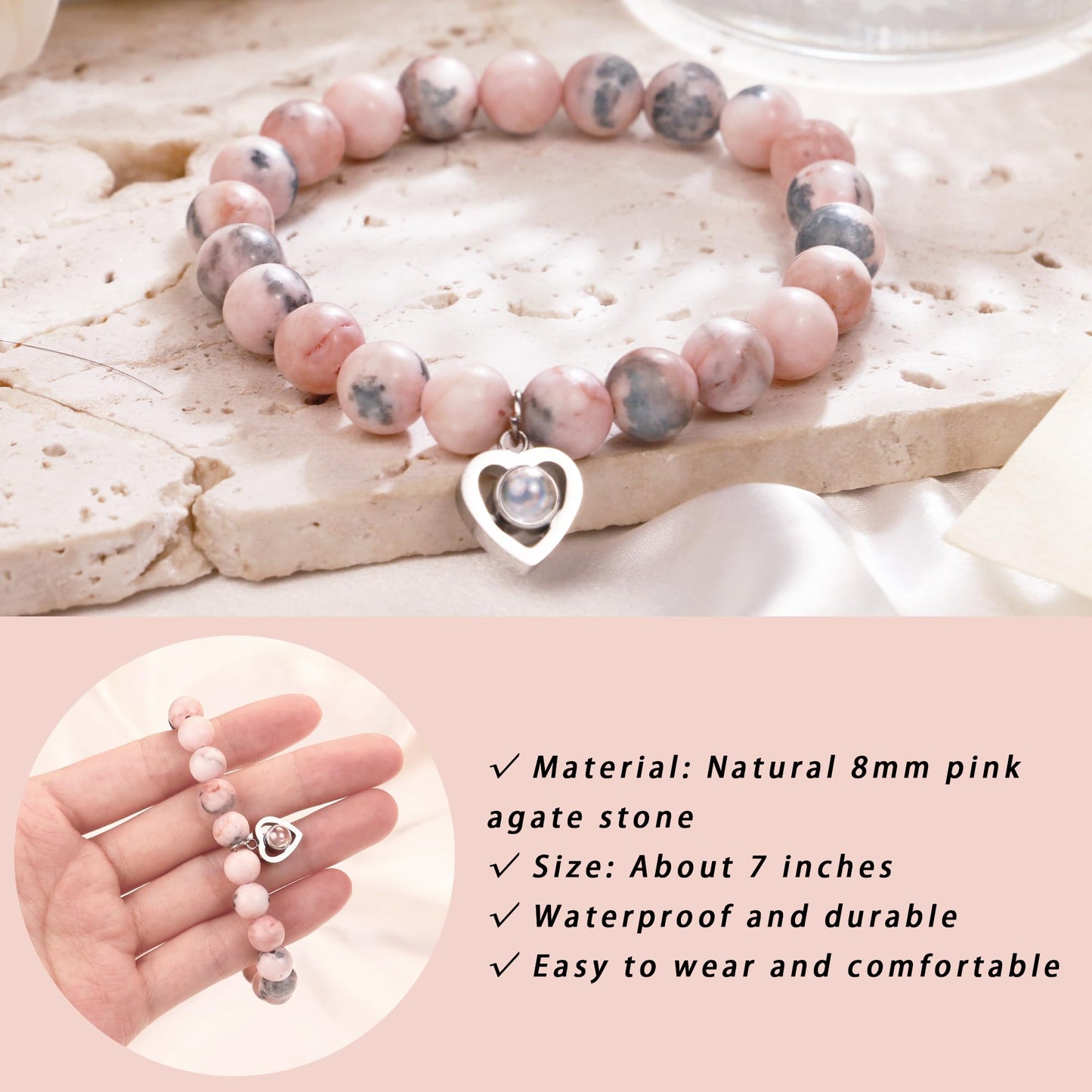 Sereney Girlfriend Gifts Bracelets as I Love You Gifts for Women, Gf Bracelets as Girlfriend Birthday Gifts for Her, Romantic Gifts for Girlfriend on Anniversary Engagement Christmas Valentines Day