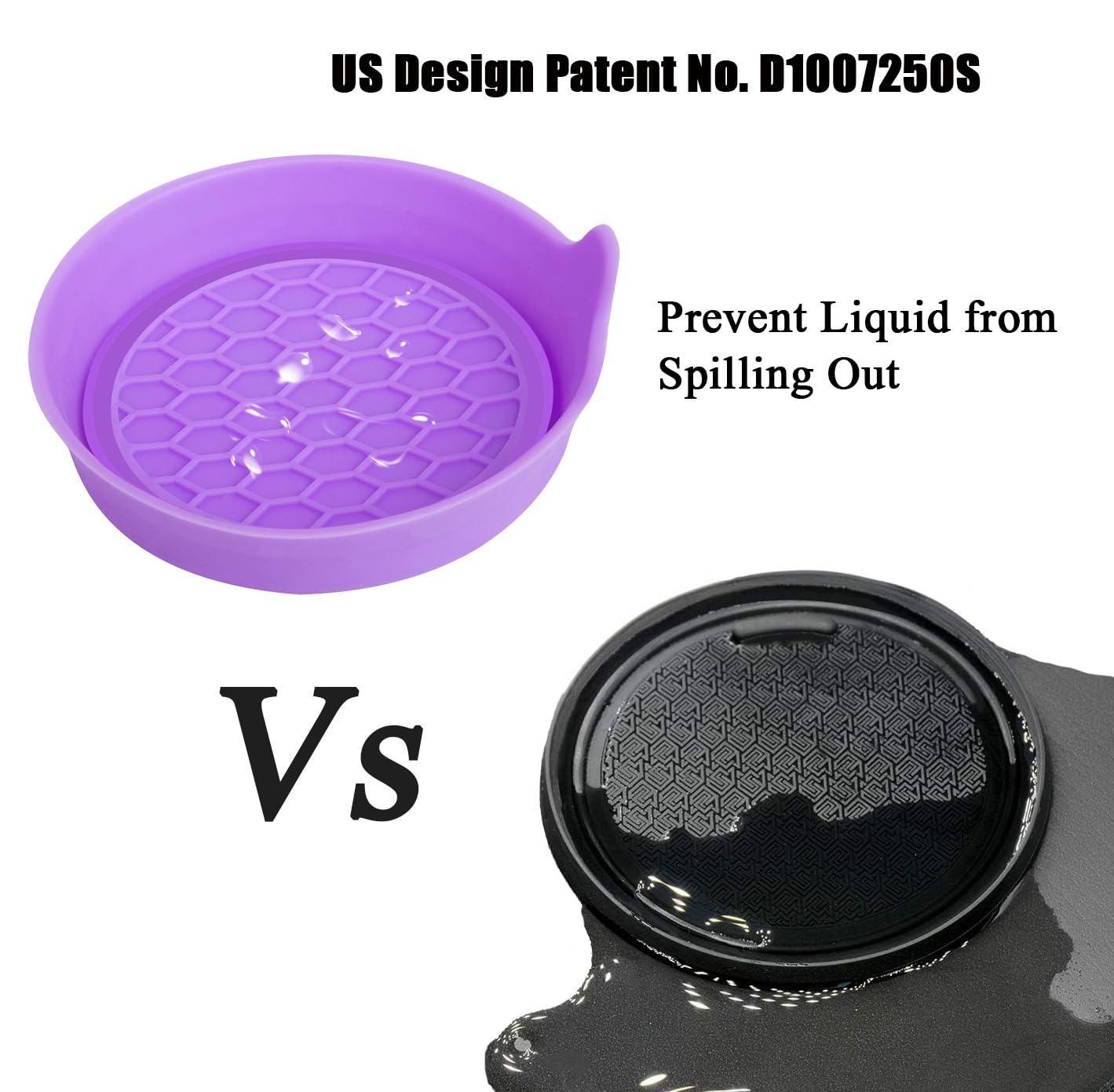 Amooca Car Cup Coaster Universal Automotive Waterproof Non-Slip Cup Holders Sift-proof spill Holder Car Interior Accessories 2 Pack Purple