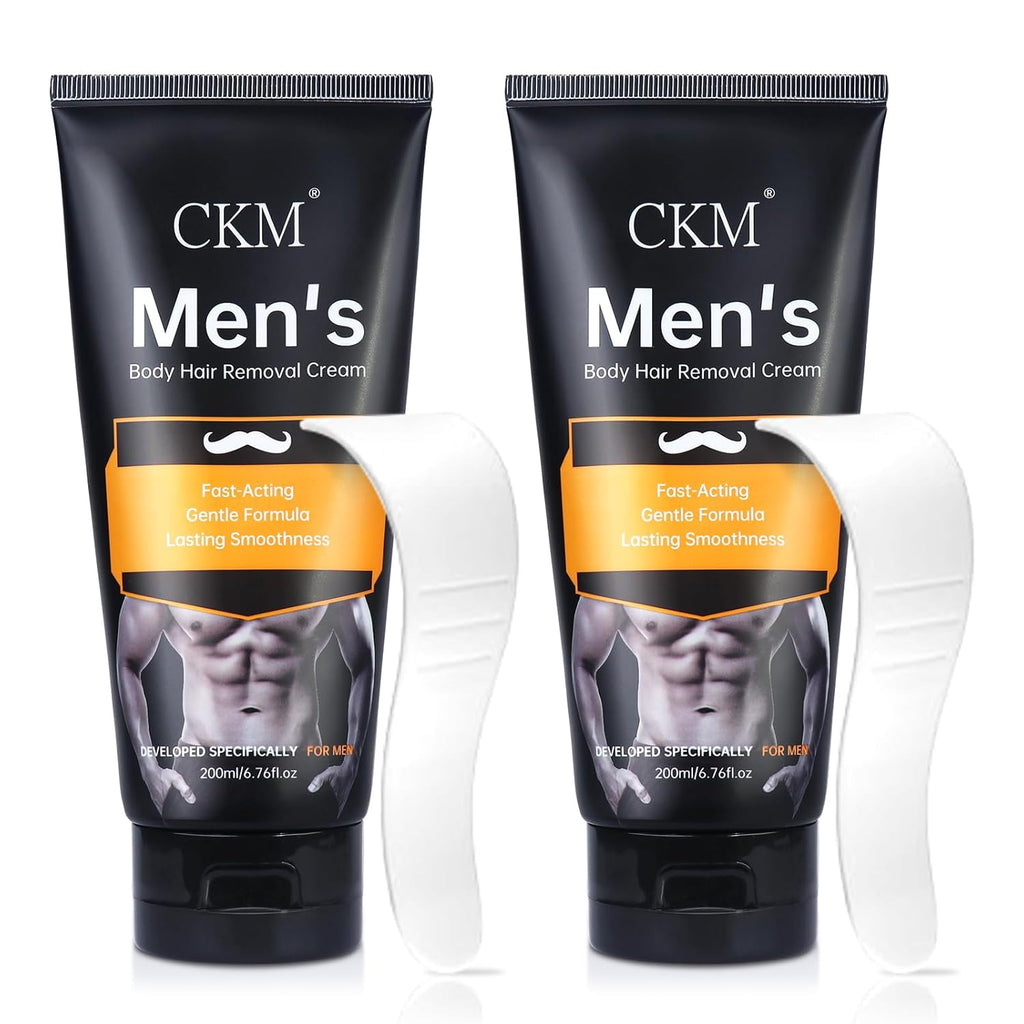 Men's Hair Removal Cream - Painless Depilatory Gel for All Skin Types, 3.38 FL OZ