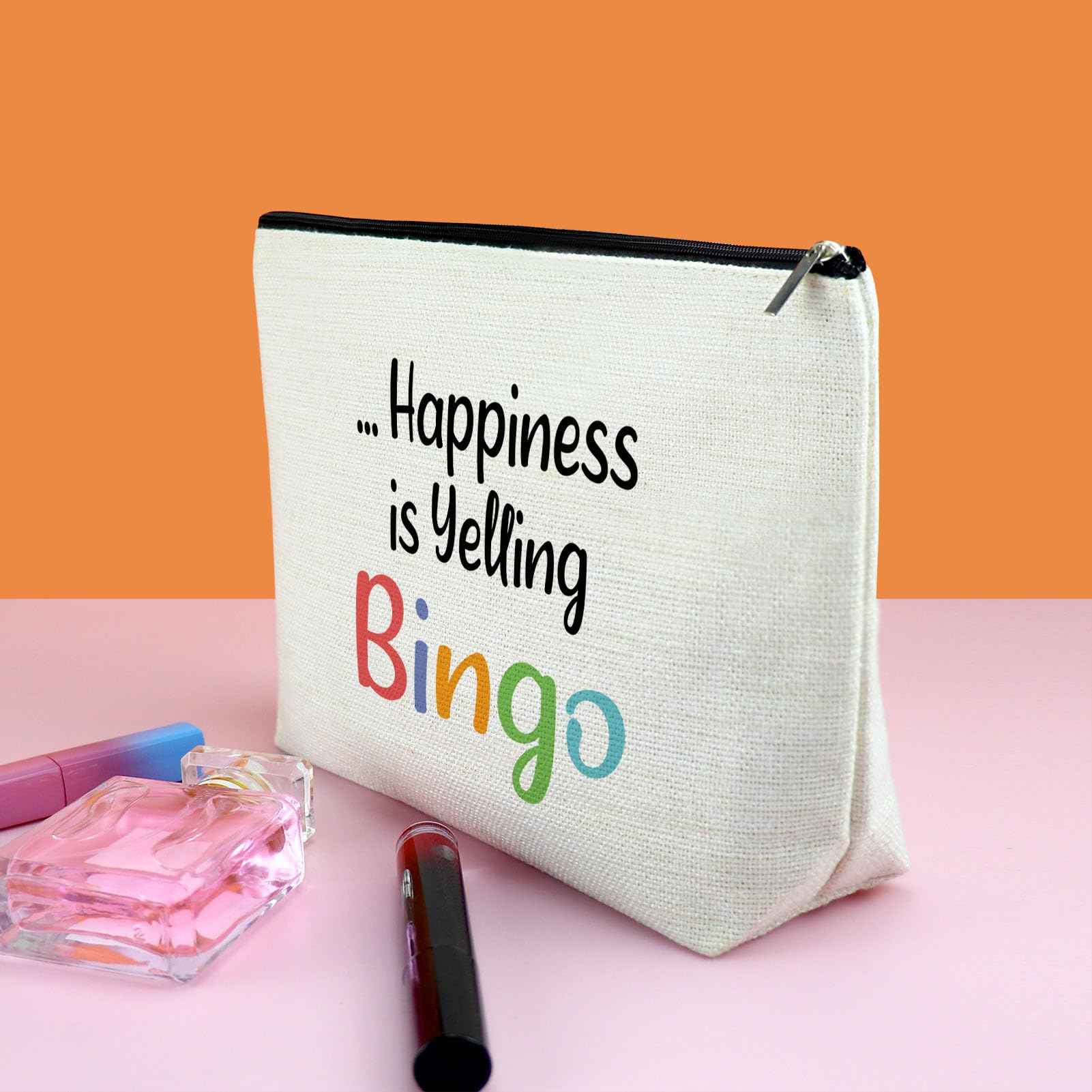 Gfhzdmf Bingo Lover Gifts for Women Makeup Bag Bingo Game Gifts for Bingos Player Gambler Gift Casino Lover Gift Christmas Birthday Present for Her Friends Travel Cosmetic Pouch