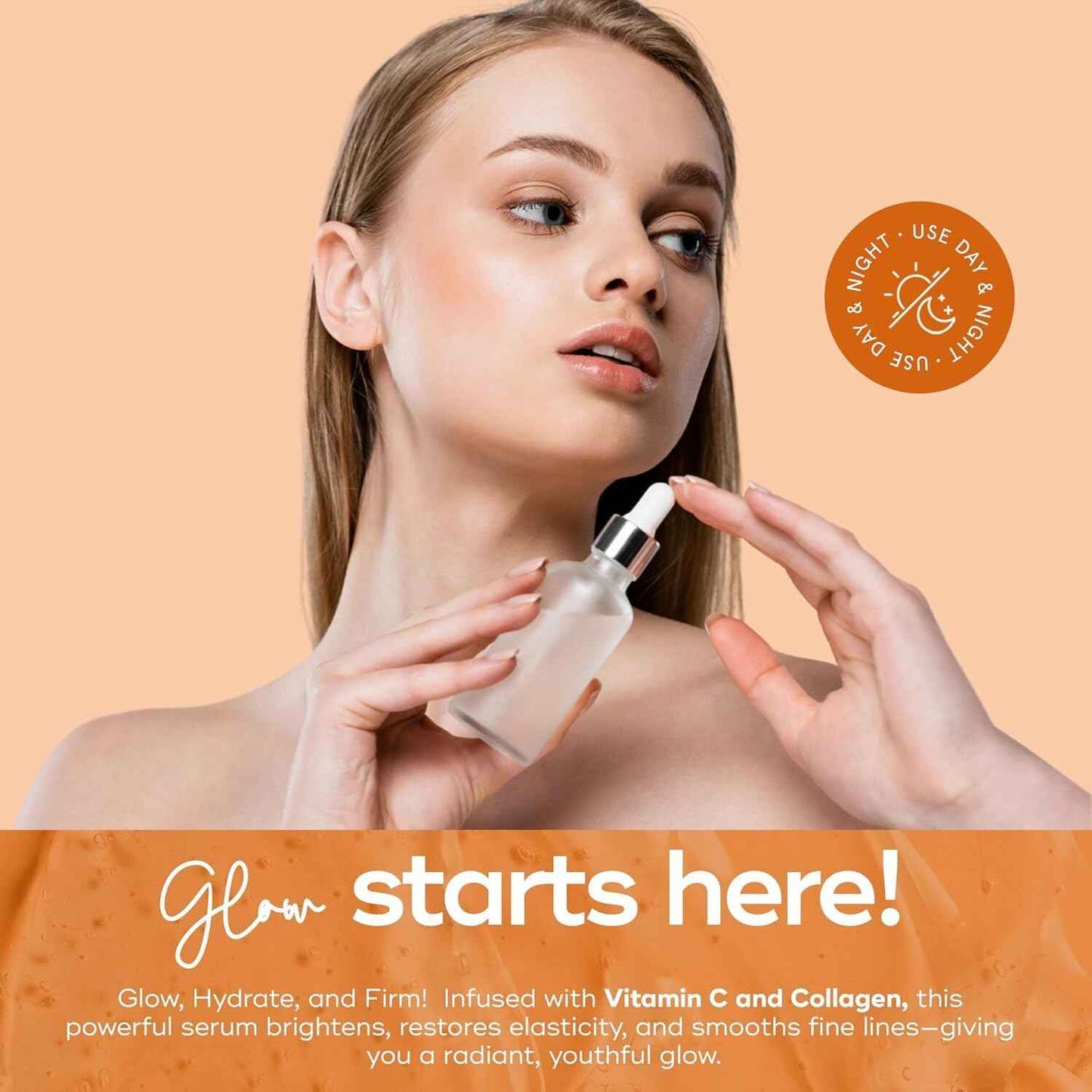 Skin Aesthetics Serum & Face Mask Set, Vitamin C & Collagen & Hyaluronic Acid Value Set - Anti-Aging, Hydrating - Clean Beauty Ingredients, Cruelty-Free Korean Skin Care - Set of 3