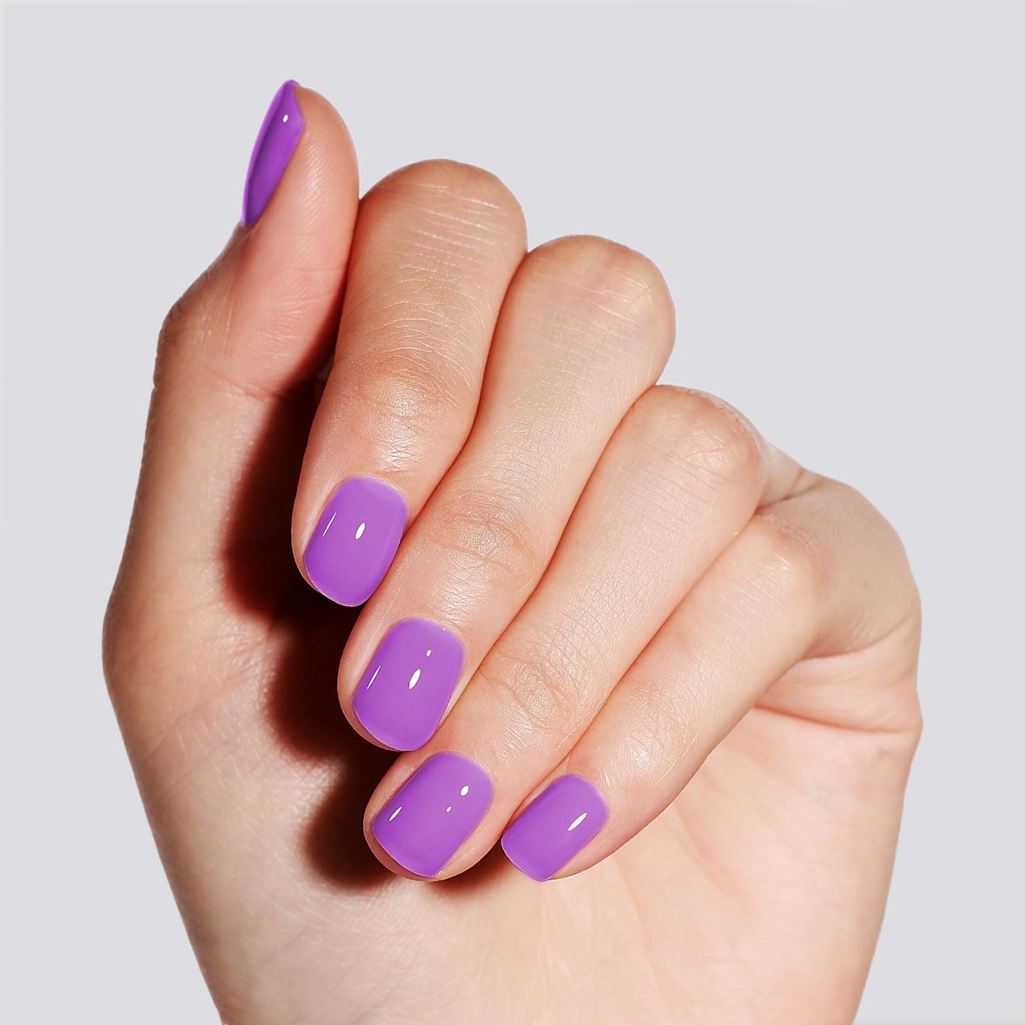 Gellen Jelly Gel Nail Polish, 18ml Jelly Bright Purple Gel Polish Translucent Purple Jelly Gel Polish Soak Off UV LED Nail Gel Polish for Nail Art DIY at Home, 0.61 OZ