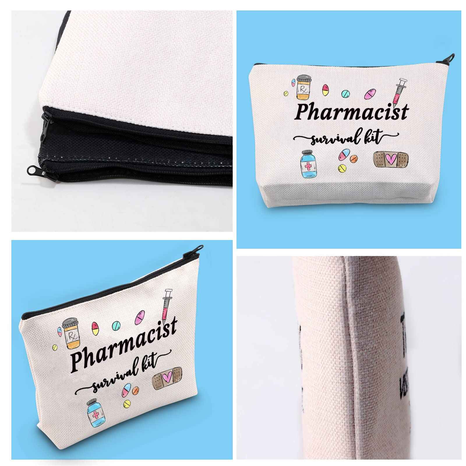 GJTIM Pharmacist Gift Pharmacy Student Gift Pharmacists Survival Kit Pharmacist Cosmetic Bags for Pharmacy Tech (Survival Pharmacist Bag)