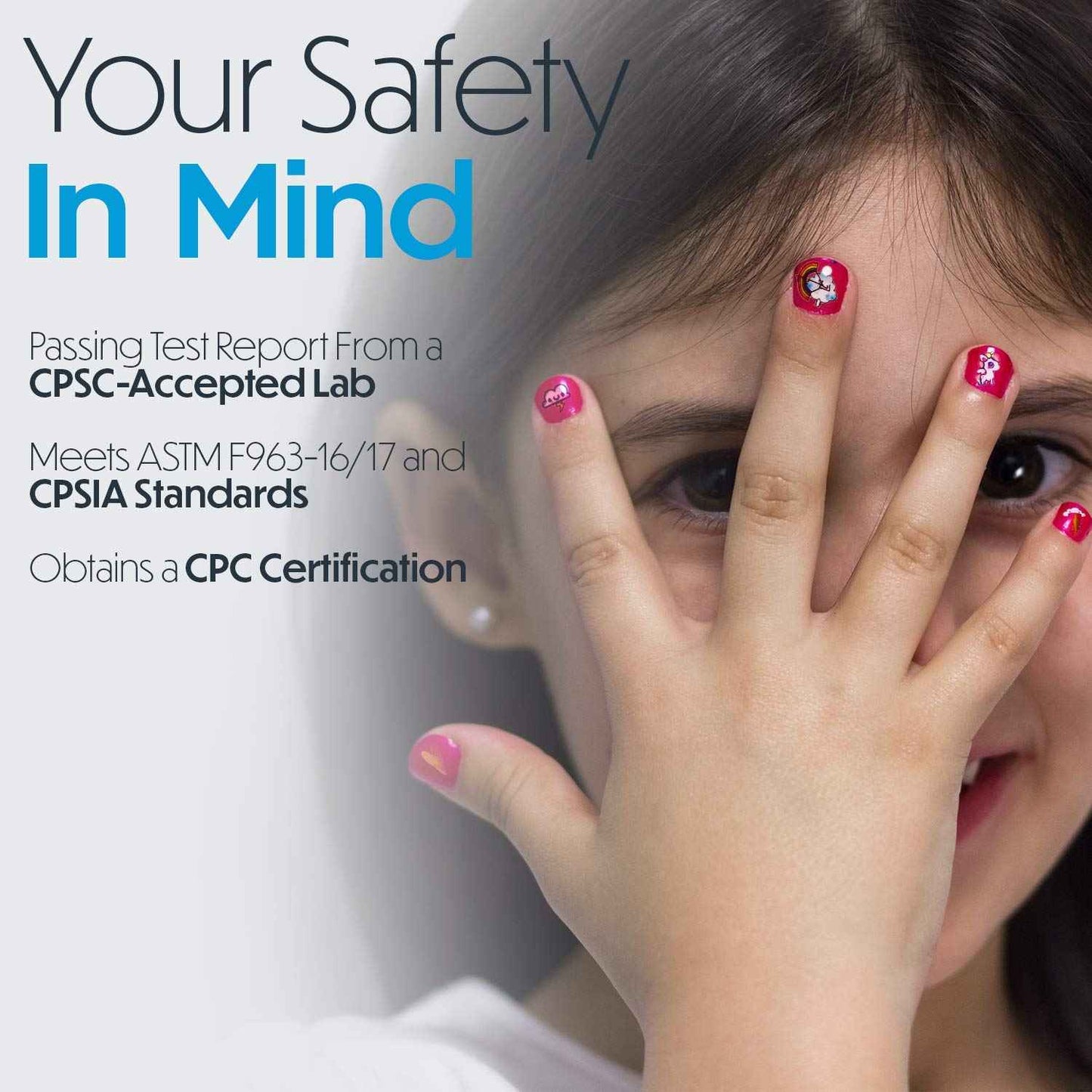 Toysical Nail Art Kit for Girls - Girls Nail Polish Sets for Kids or Tweens - Non Toxic Nail Gift Set - Top Birthday Gift for Ages 6, 7, 8, 9, 10, 11, 12 Year Old Children or Pre-Teen Girls