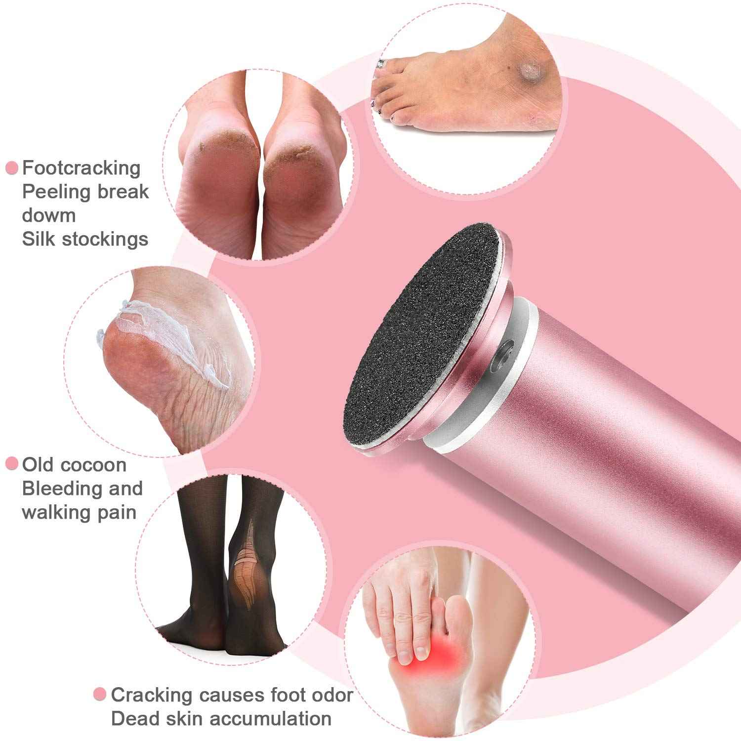 120 Pieces Replacement Sandpaper Discs for Electric Foot File Adjustable Speed Callus Remover Tool Sandpaper Pad Disks Replaceable for Men Women Dead Cracked Hard Skin (Pack of 2)