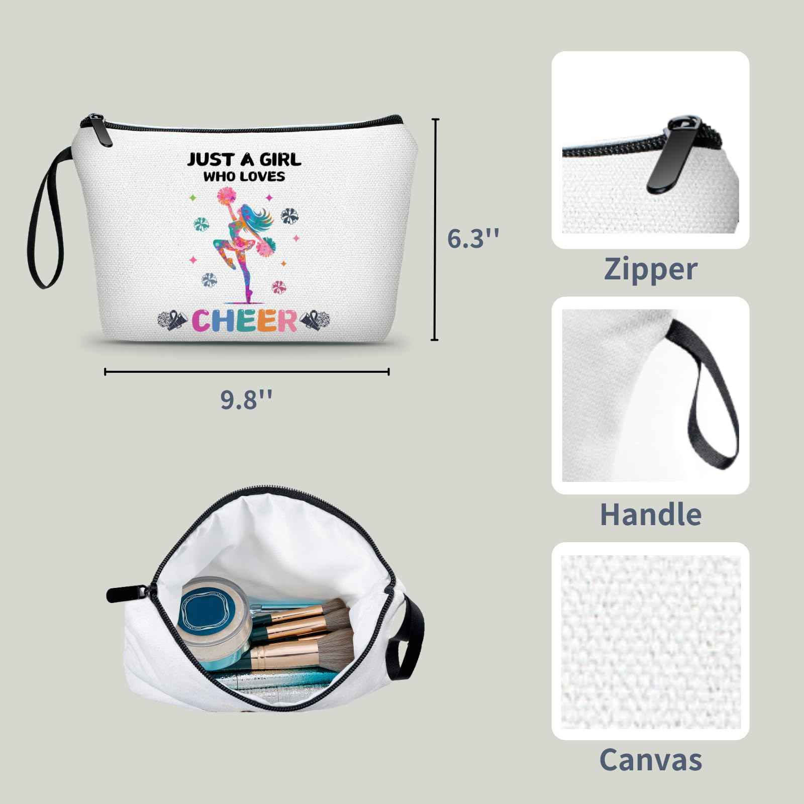 ARIOSEY Cheer Makeup Bag, Multicolour, Cheerleader Gift, Travel Organizer