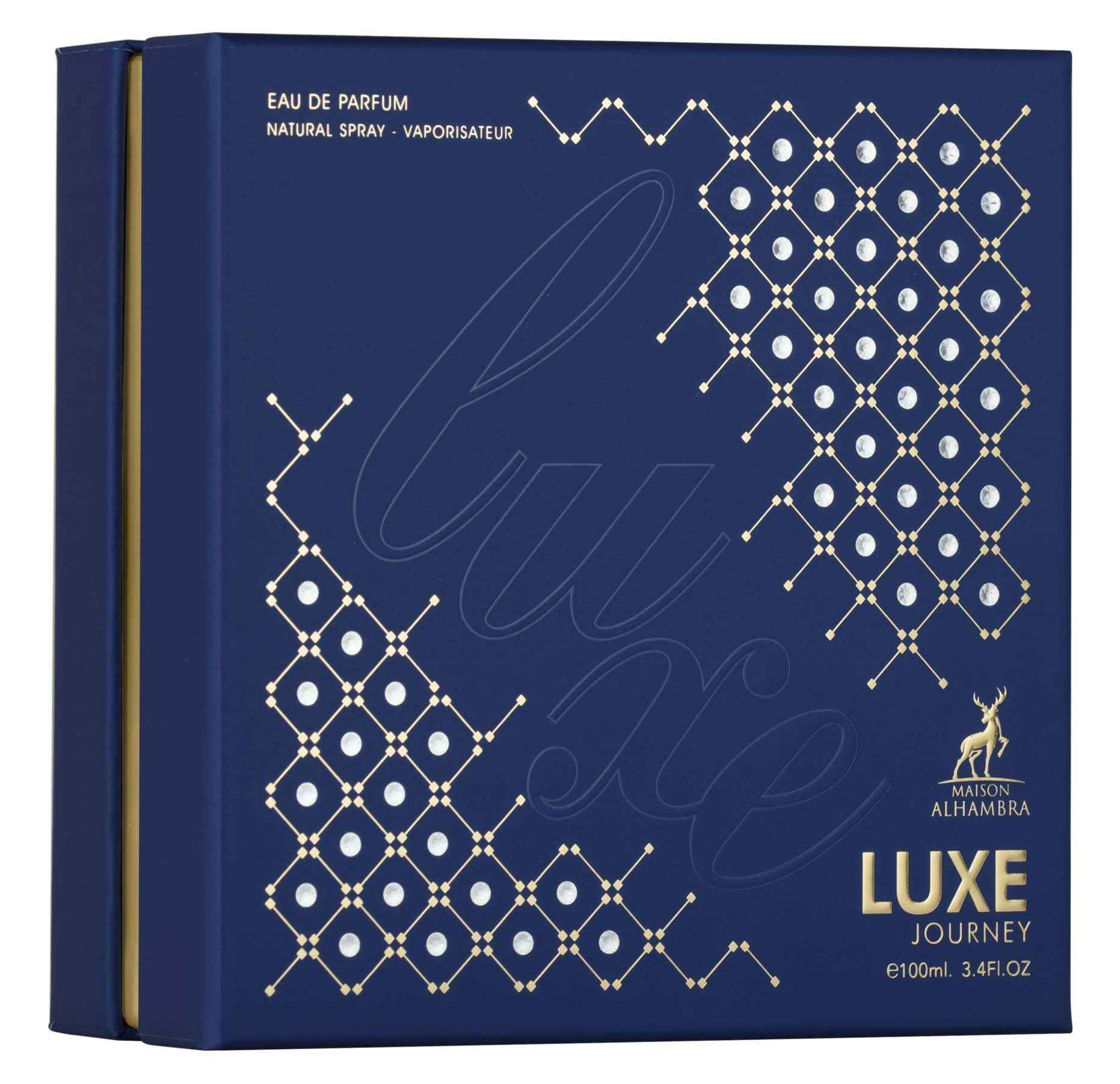 Maison Alhambra Luxe Journey for Unisex Eau de Parfum Spray, 3.4 Ounce / 100 ml