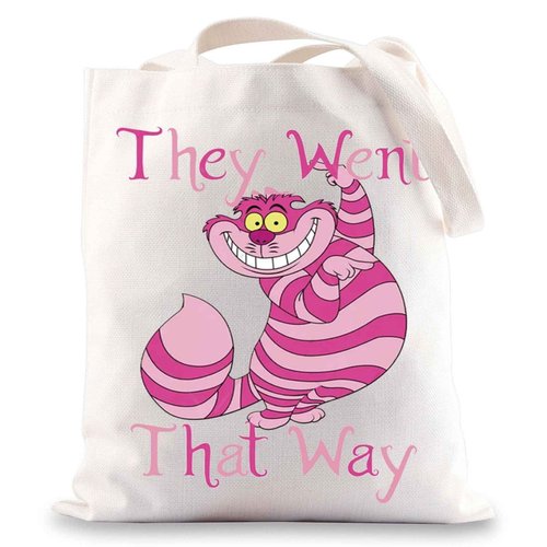 BWWKTOP Cat Cosmetic Makeup Bag Grind And Smile Gifts They Went That Way Cat Zipper Pouch Bag For Movie Fans (Went That Way TG)