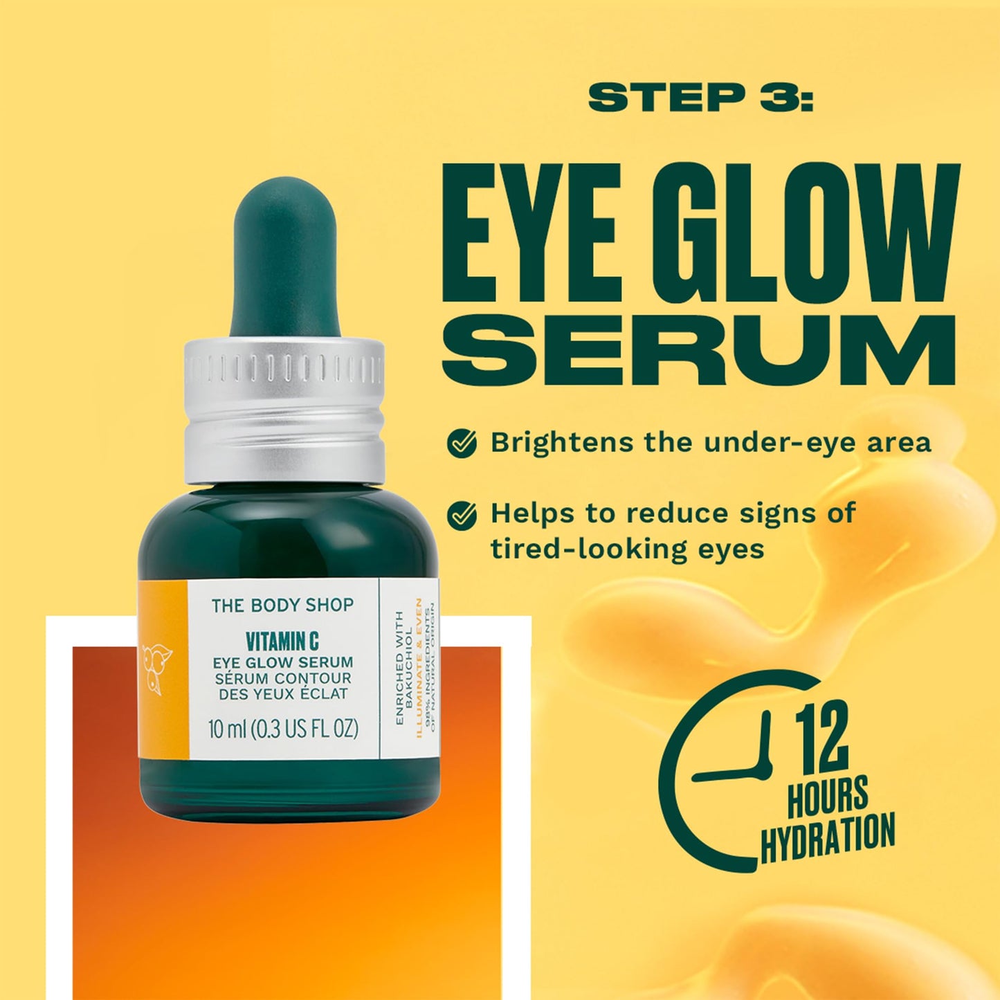 The Body Shop Vitamin C Eye Glow Serum - Illuminating And Brightening For Eye - 0.3 Fl Oz