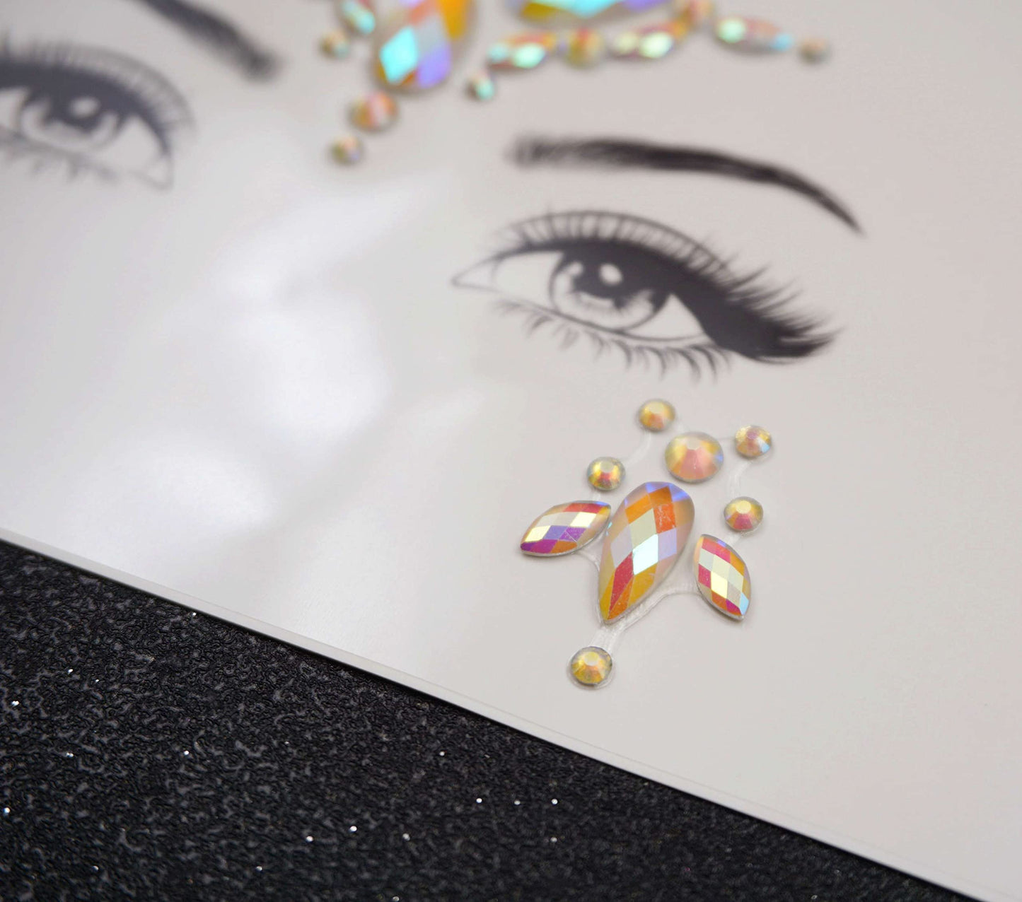 face gems festival halloween jewels rave makeup self adhesive body gems crystals Glow in the Dark rhinestone Luminous face jewels for carnival party (TP348)