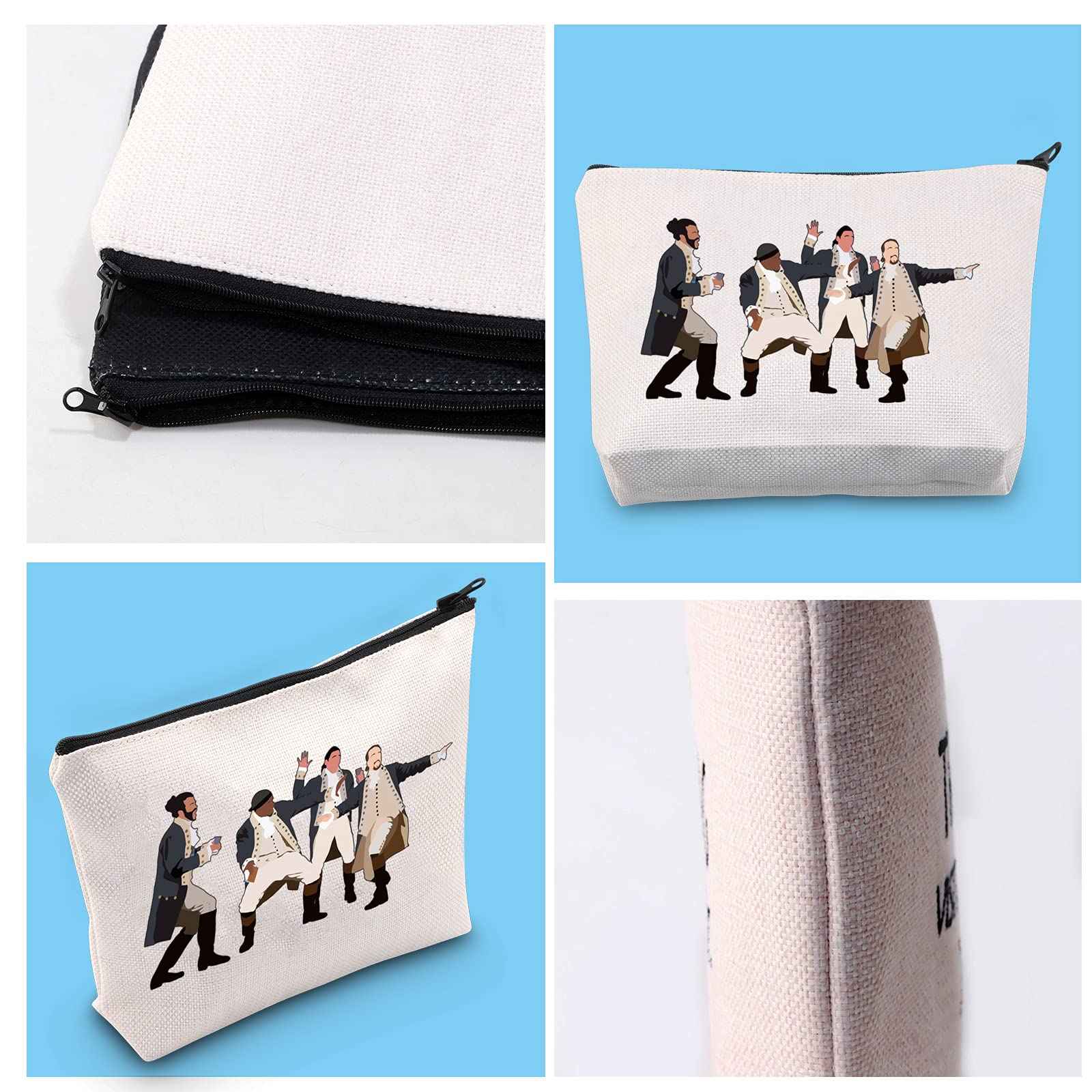 GJTIM Musical Gift Musical Theatre Makeup Bag Theatre Accessory Zipper Pouch for Musical Fans (HamMusical Makeup)