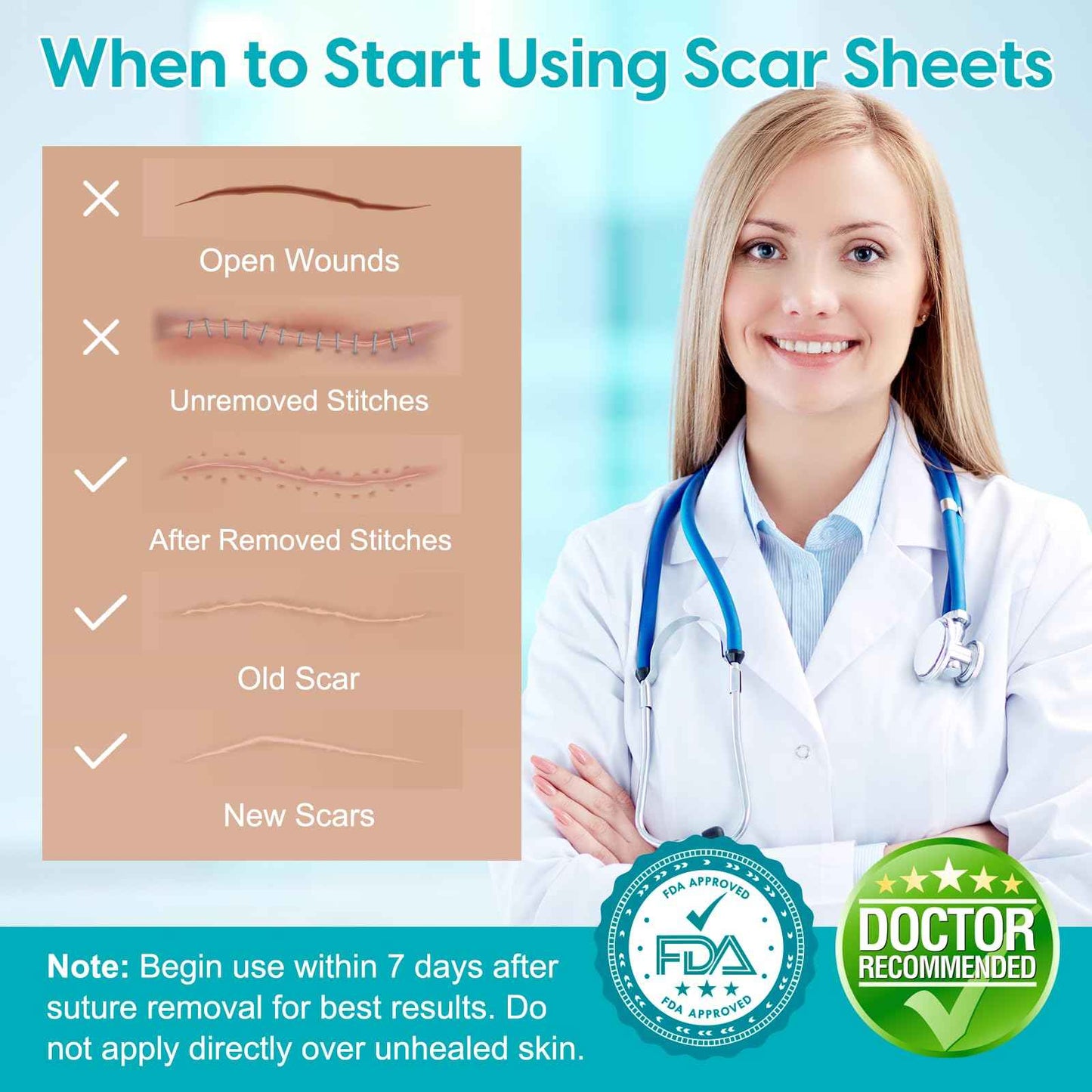 Silicone Scar Sheets (1.6” x 120”), Medical Grade Scar Tape for C-Section, Surgery, Keloid, Burn, Acne Scars - Reusable, Pain-Free, Safe for Sensitive Skin