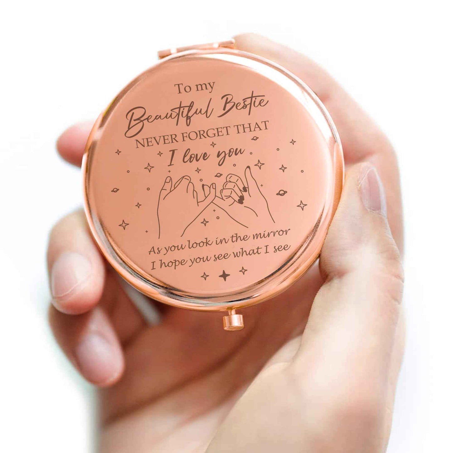 GAOLZIUY Bestie Gifts, Friendship Gifts for Women, Best Friend Birthday Gifts Bestie Makeup Mirror, Compact Mirror Gifts from Sister,Bestie Sister Gifts College Sister Graduation Gifts Idea