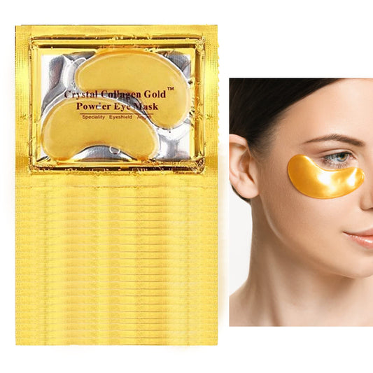 30 Pairs 24K Gold Under Eye Patches,Crystal Collagen Under Eye Mask,Puffy Eyes and Dark Circles Treatments,Moisturising&Hydrating Under Eye Patch Pads for Reducing Fine Lines Eye Bags(Gold)