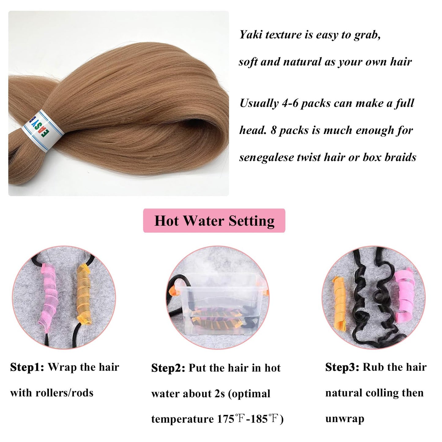 UPruyo Ash Blonde Braiding Hair Pre Stretched Synthetic Hair for Braiding 26 inch 3 packs Kanekalon Prestretched Braiding Hair Blonde Yaki Micro Spectra French Kinky Braiding Hair Extensions