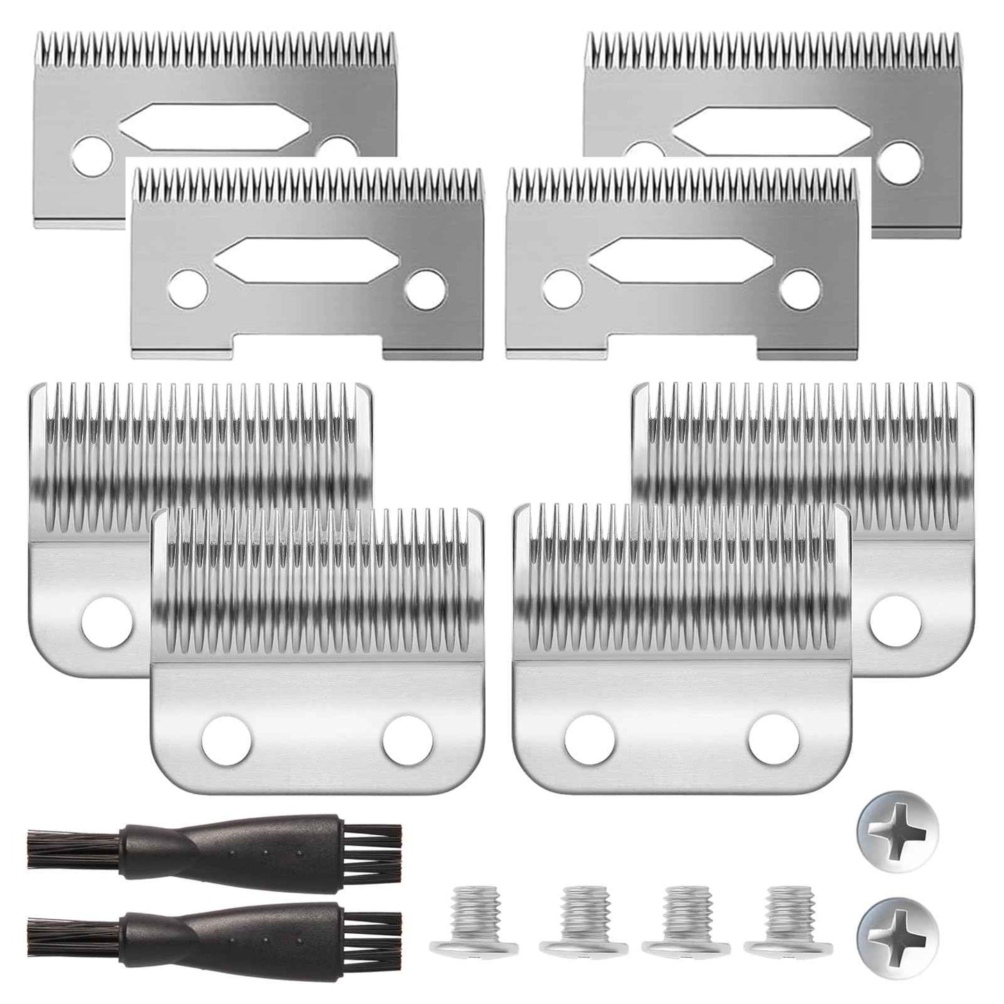 ZZYZSFUS 4 Pack Professional Replacement Clipper Blades,Precision 2 Holes Adjustable Hair Clipper Parts Blade for 5-Star Senior, Magic Clip, Reflections Senior