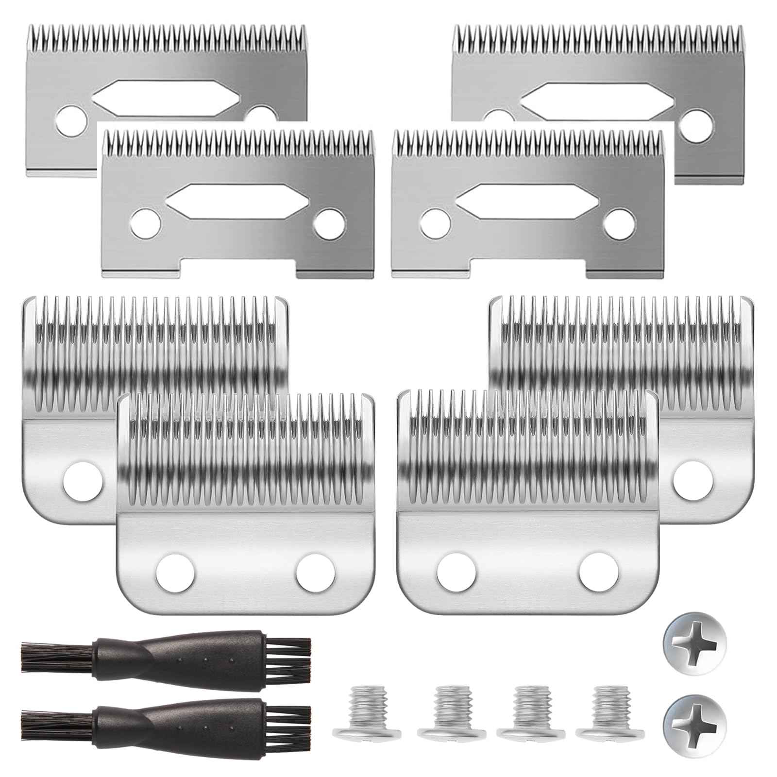ZZYZSFUS 4 Pack Professional Replacement Clipper Blades,Precision 2 Holes Adjustable Hair Clipper Parts Blade for 5-Star Senior, Magic Clip, Reflections Senior