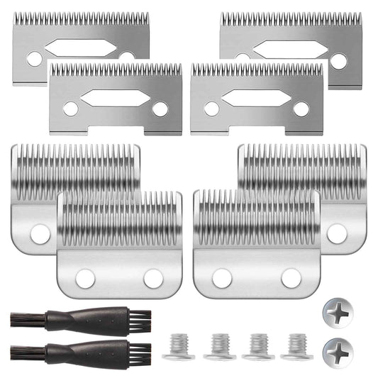 ZZYZSFUS 4 Pack Professional Replacement Clipper Blades,Precision 2 Holes Adjustable Hair Clipper Parts Blade for 5-Star Senior, Magic Clip, Reflections Senior