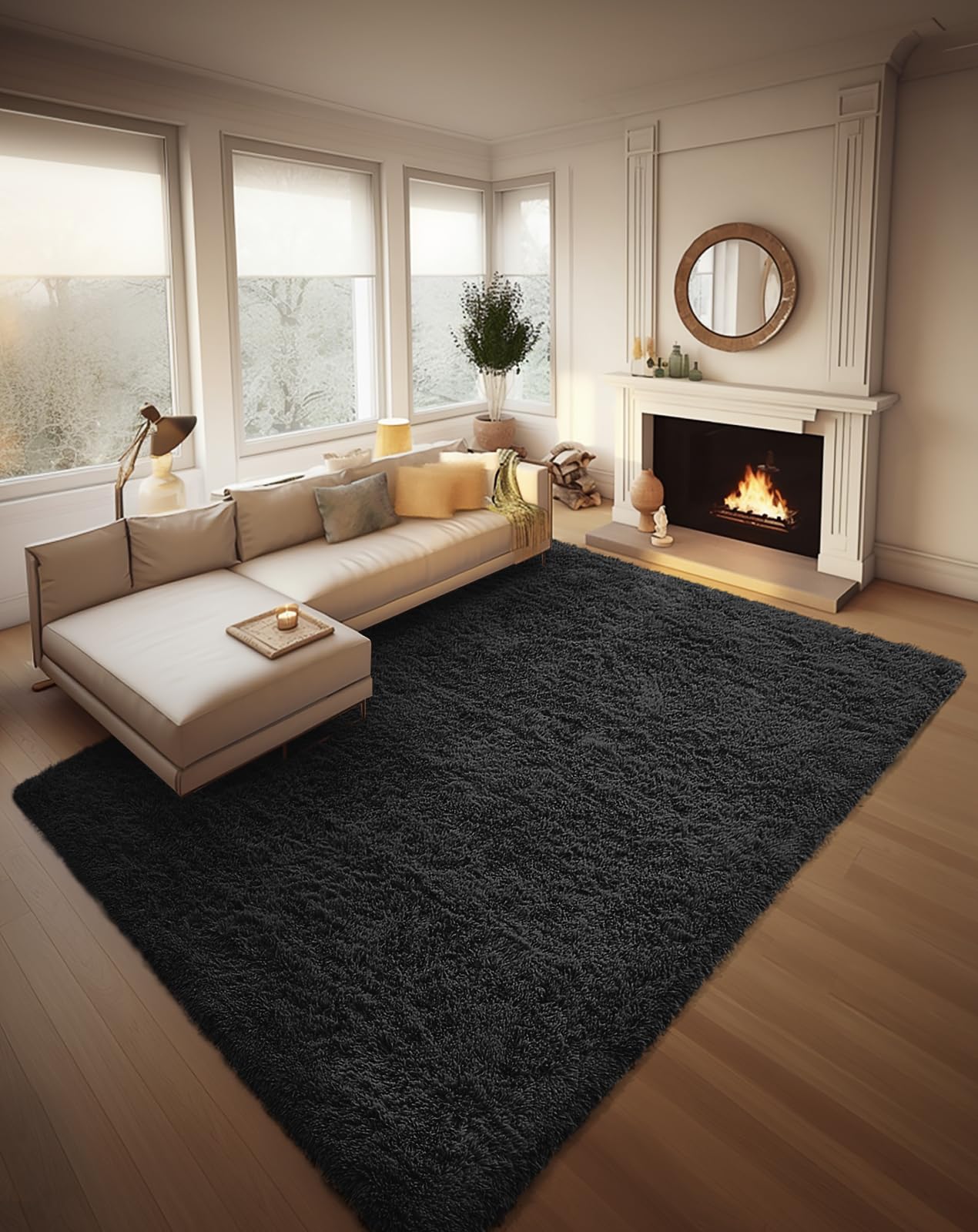 Ophanie 7.9×10 Black Rug