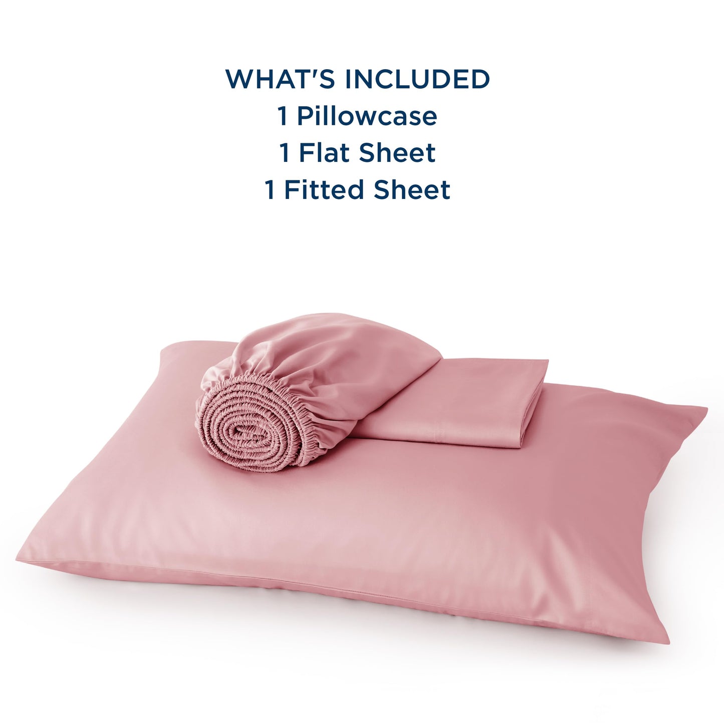 Bedsure Twin Sheets Set, Cooling Sheets Twin Size Bed Set, Rayon Derived from Bamboo, Twin Size Sheets, Breathable & Soft Bed Sheets, Hotel Luxury Silky Bedding Sheets & Pillowcases, Blush Pink