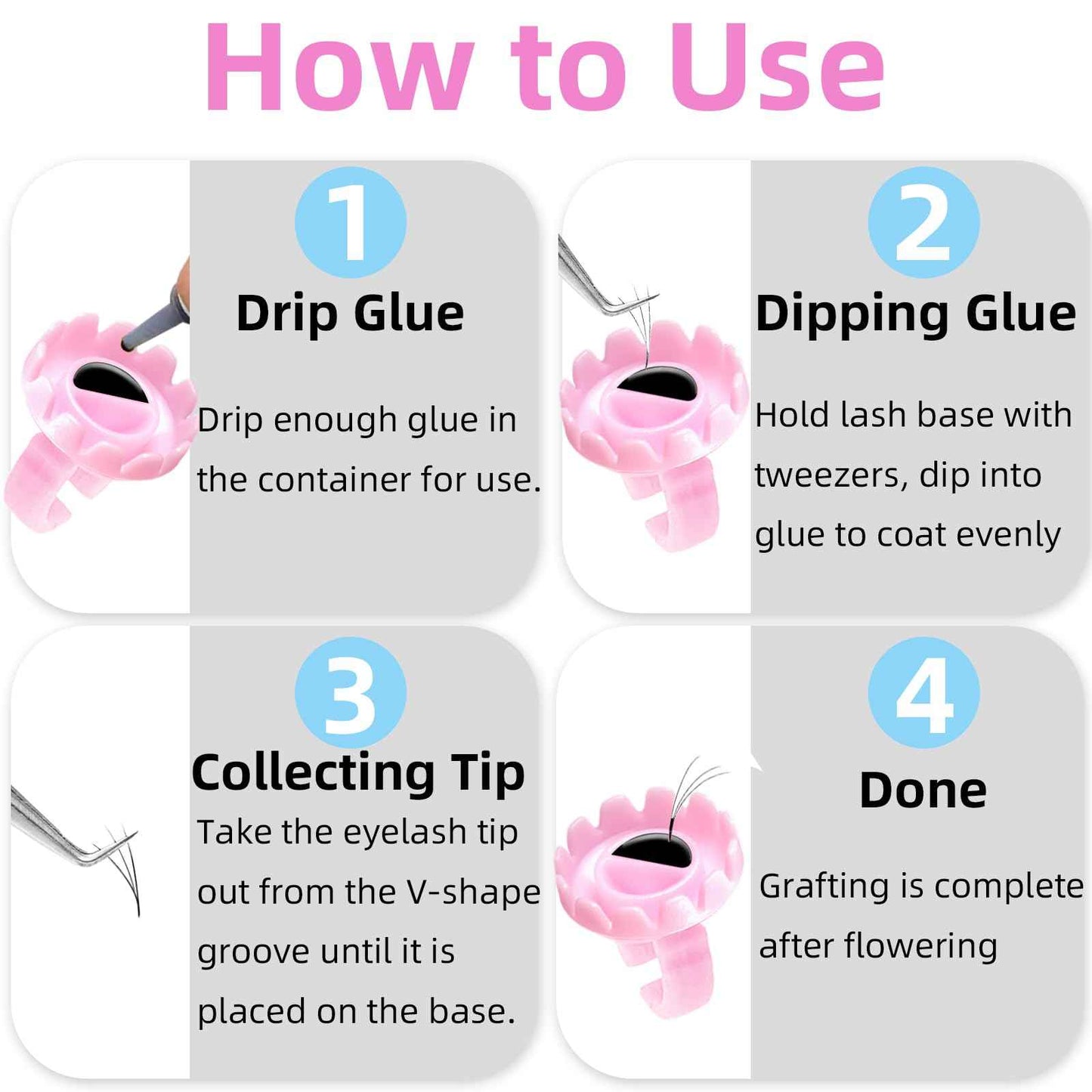 100 Pcs Glue Rings for Eyelash Extensions,Disposable Ring for Lashes Cute Lash Glues Holder Ring Glues Cup Glue Rings,Use for Eyelash Extension Supplies(Rotundity Pink)