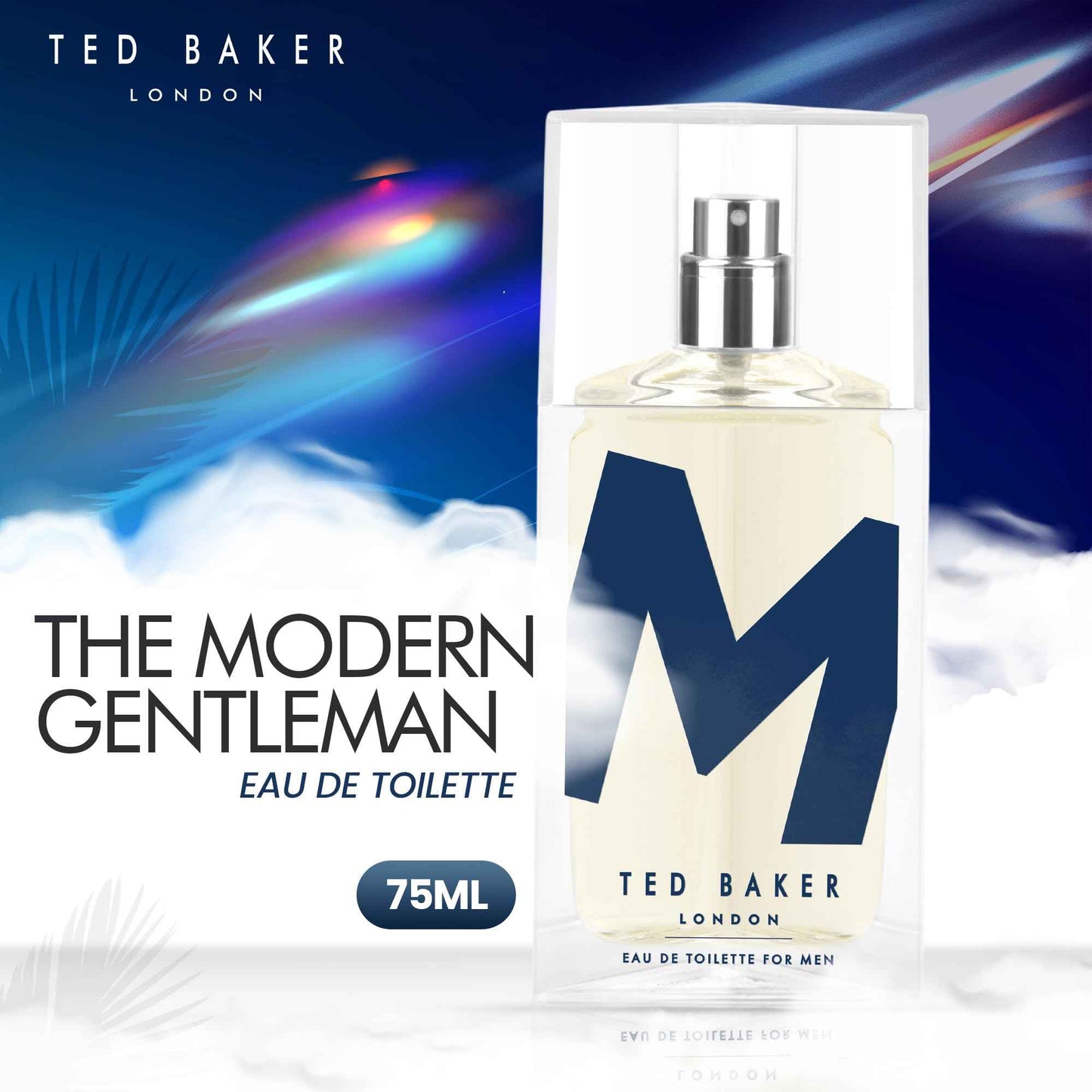 Ted Baker M and W EDT Bundle, Woman and Man Eau De Toilette, Includes M with Unique Notes of Tonka Bean and Musk, W with Notes of Fig Leaf, White Peony and Violet, 2 x 2.54 fl oz