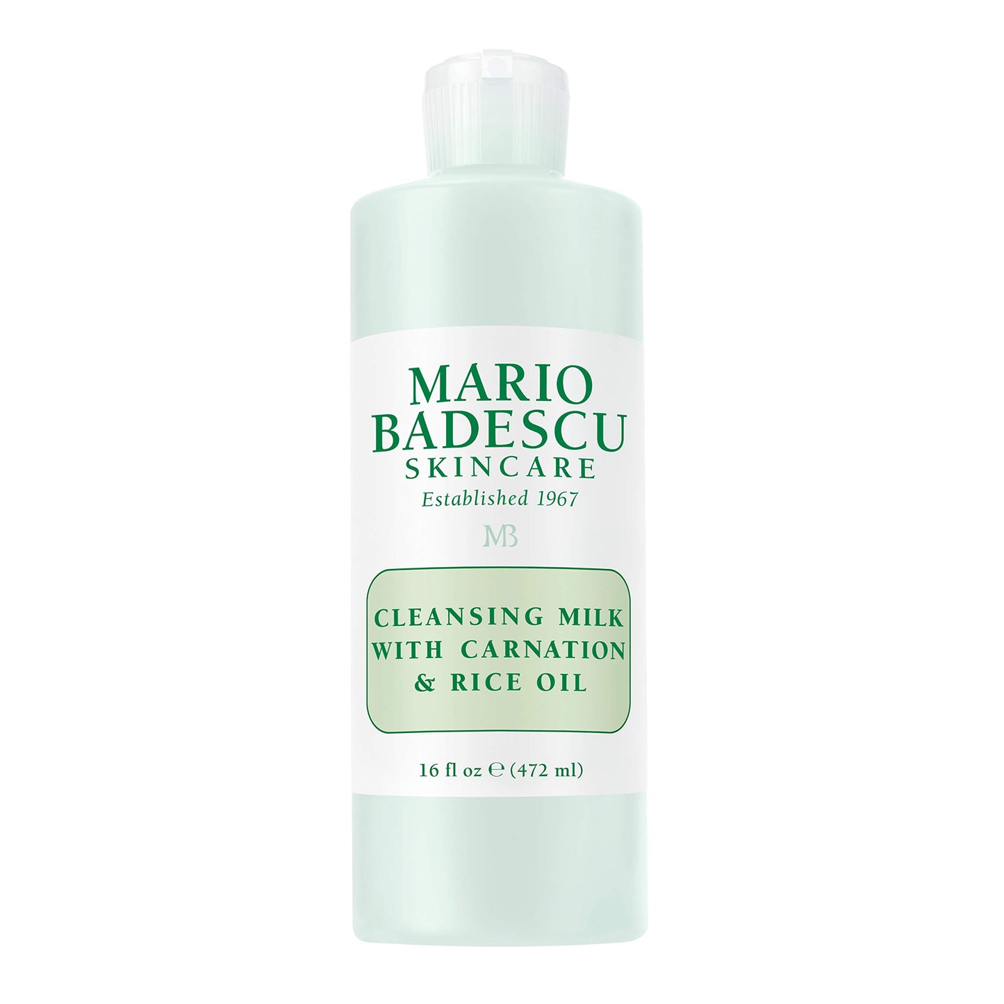 Mario Badescu Cleansing Milk with Carnation, Rice Oil & Vitamin E - No Rinse Liquid Makeup Remover Cleanser with Milky Formula For Skin Care and Gentle Cleansing Experience, 16 Fl Oz