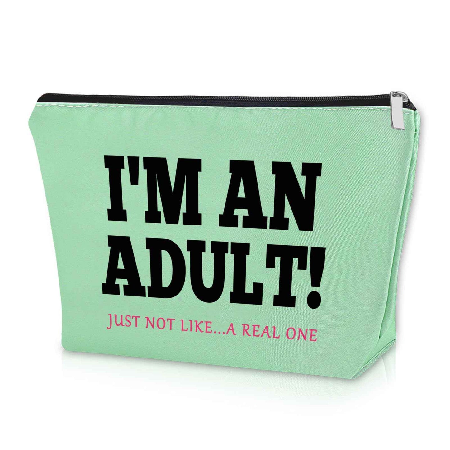 Sazuwu 18th Birthday Gifts for Girls Green Makeup Bag 18 Year Old Decorations Daughter Presents for Turning 18 Cosmetic Bag Eighteenth Birthday Gifts Born in 2007 Travel Pouch