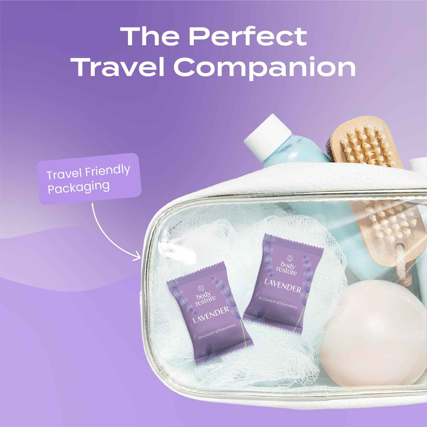 Body Restore Shower Steamers Aromatherapy 15 Pack - Christmas Stocking Stuffers, Birthday Gifts for Women, White Elephant, Relaxation, Self Care for Men - Lavender