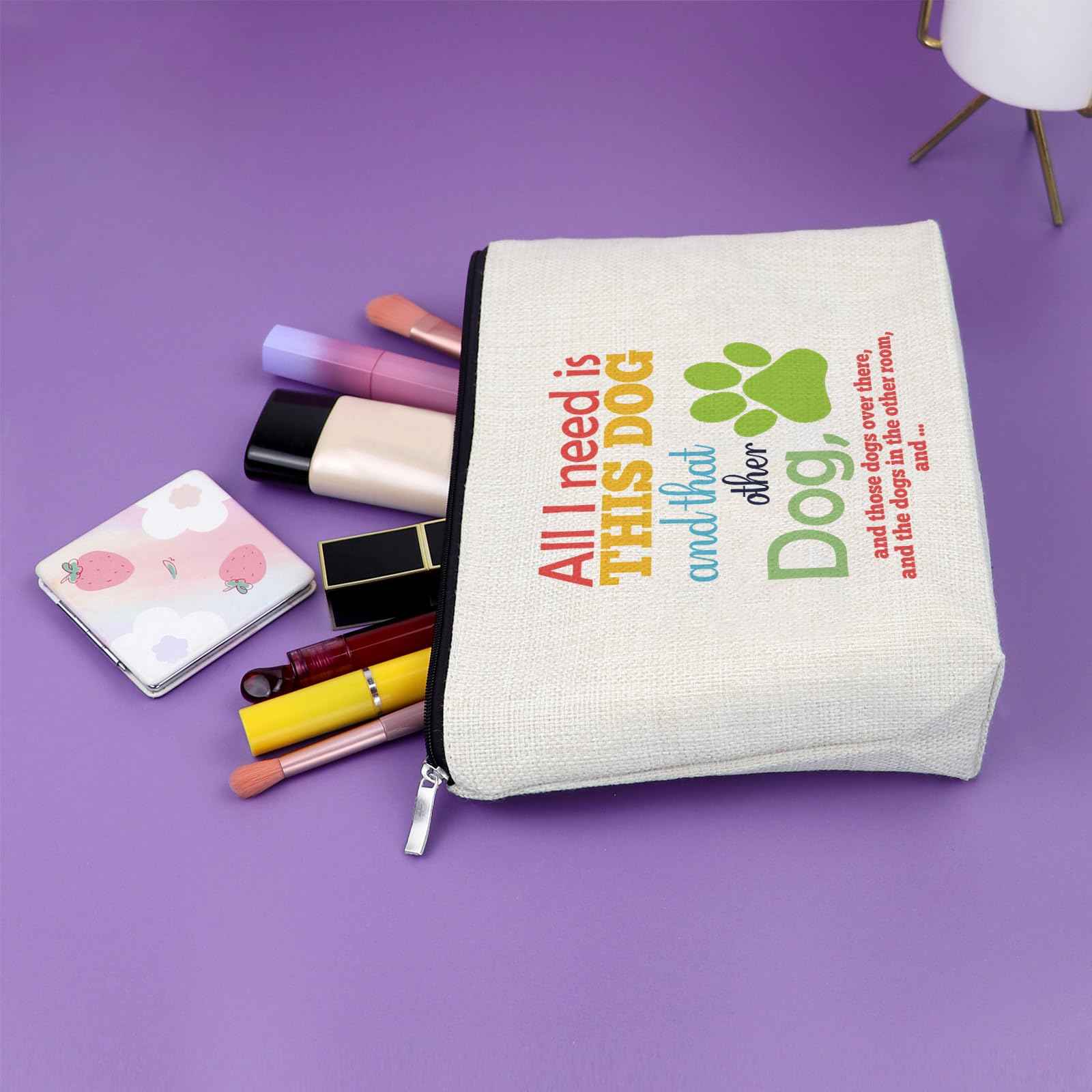 Sazuwu Funny Dog Mom Gifts: Makeup Bags & Travel Organizers - Dog Themed Cosmetic Bags for Women - Perfect for Christmas & Birthdays