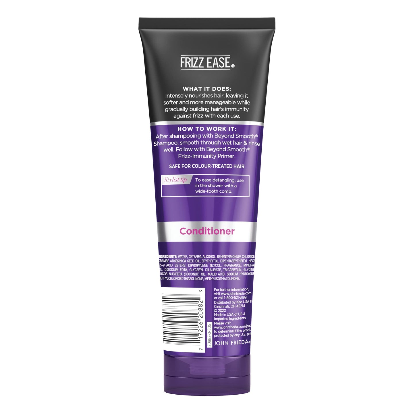 John Frieda Frizz Ease Beyond Smooth Frizz-Immunity Conditioner, 8.45 Ounces, Anti-Humidity Conditioner, Prevents Frizz, with Pure Coconut Oil