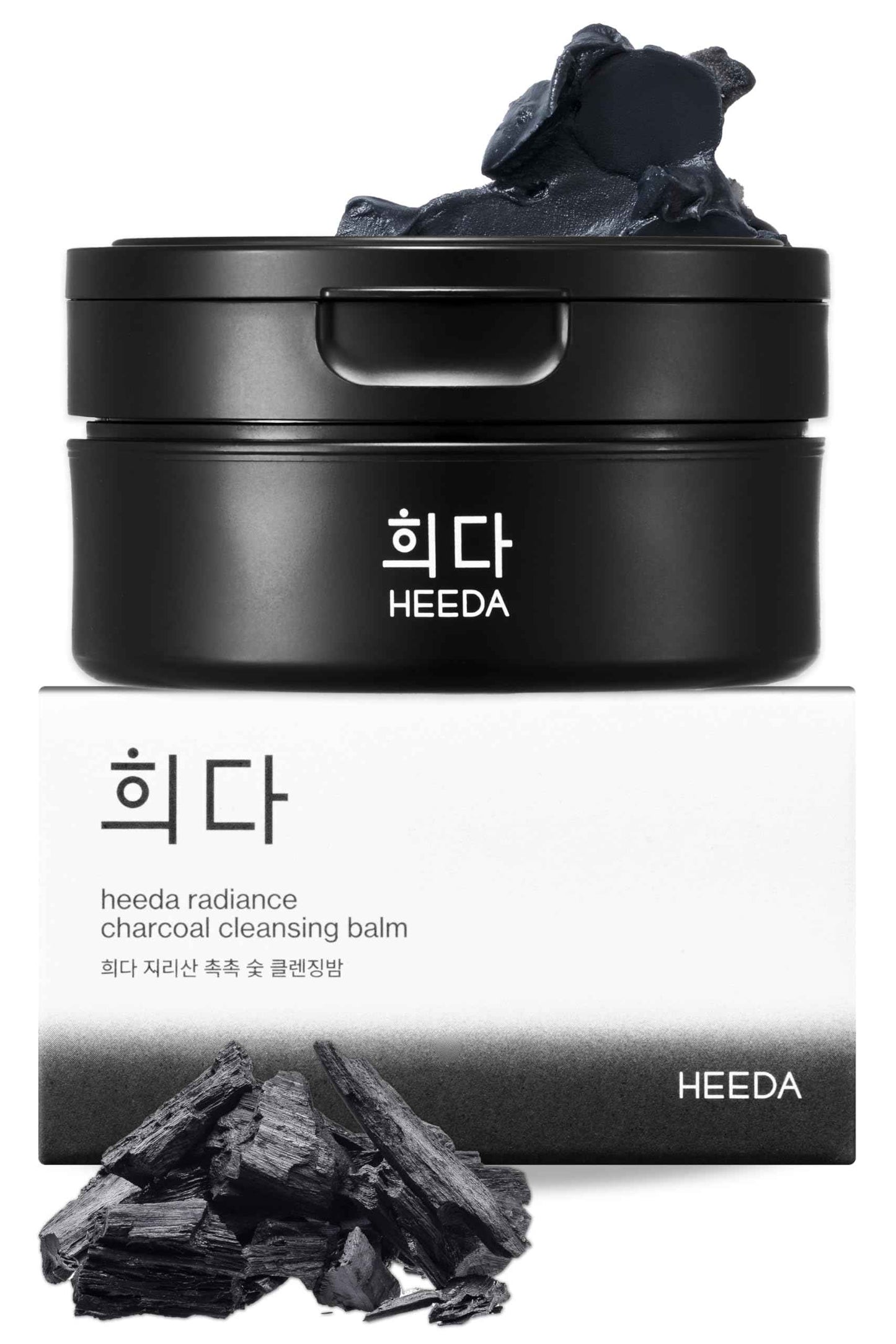 HEEDA Charcoal Cleansing Balm, All in One Nourishing, Hydrating Makeup Melting Remover for Dry & Sensitive Skin, Korean Beauty Face Wash Cleanser 3.38 fl.oz
