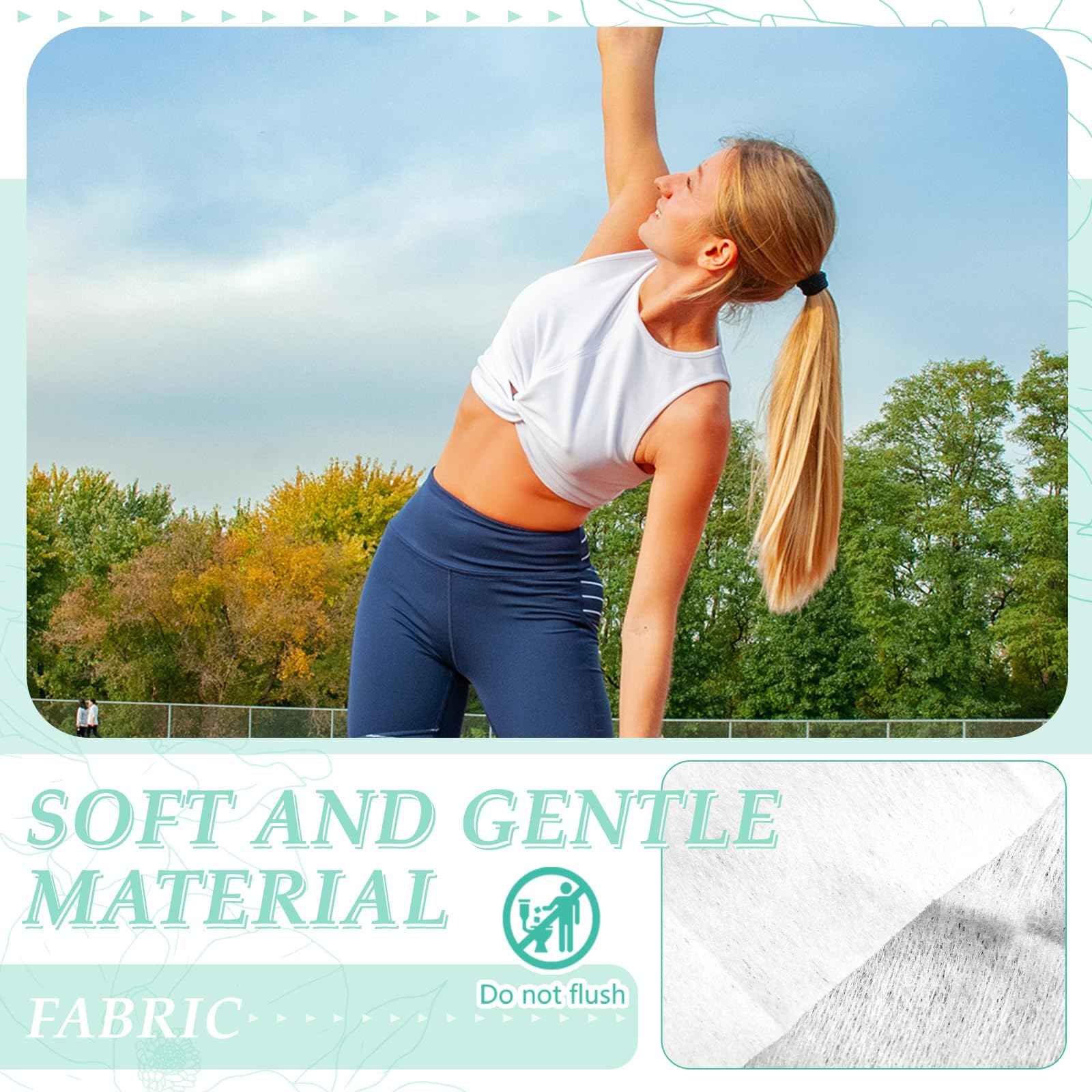 Timgle 200 Count Deodorant Wipes Bulk Individually Wrapped Travel Size Wipes for Men Women Body Underarm Deodorant Remove Sweat Sports Travel Clean Skin Daily Use Female Male(Green)