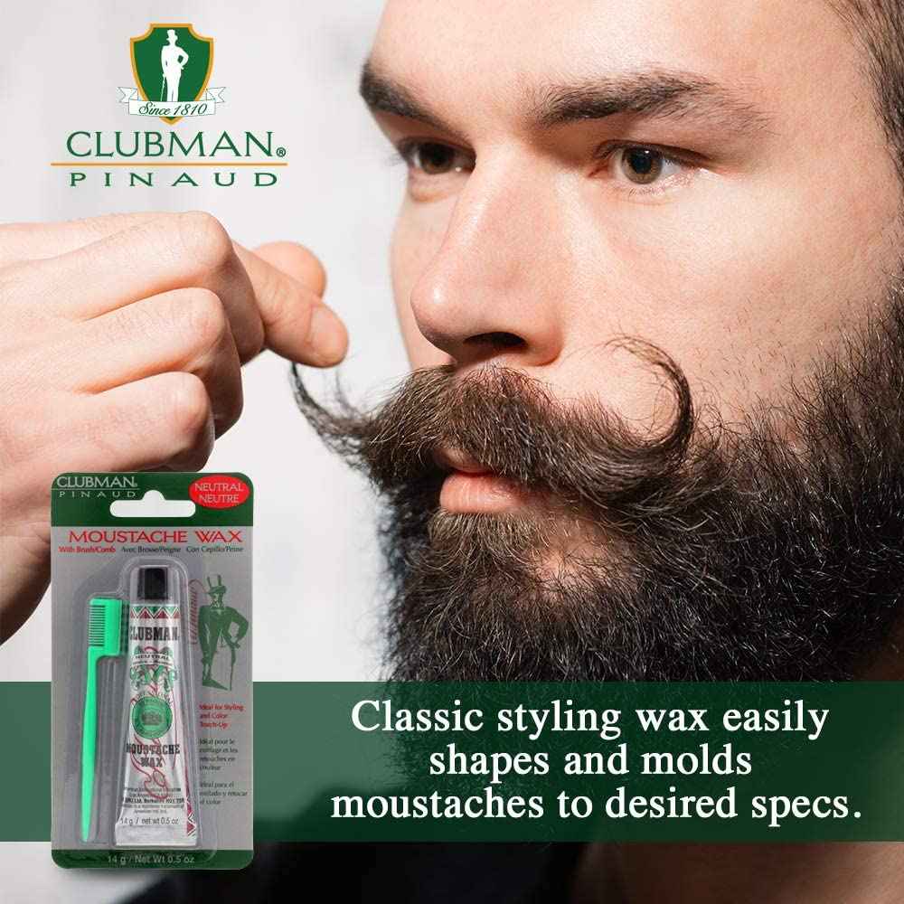 Clubman Moustache Wax Neutral 0.50 oz (Pack of 7)