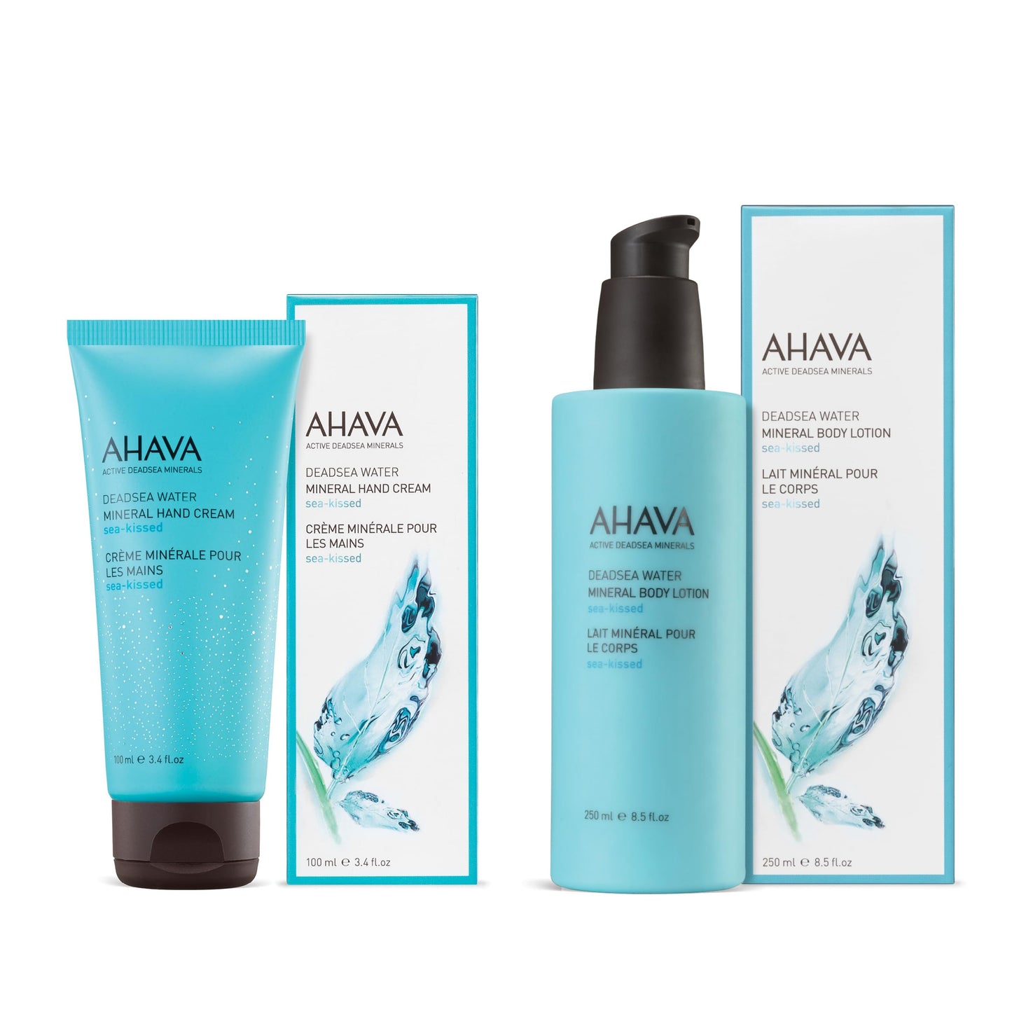 AHAVA Dead Sea Mineral Hand Cream and Body Lotion Set, Sea-Kissed