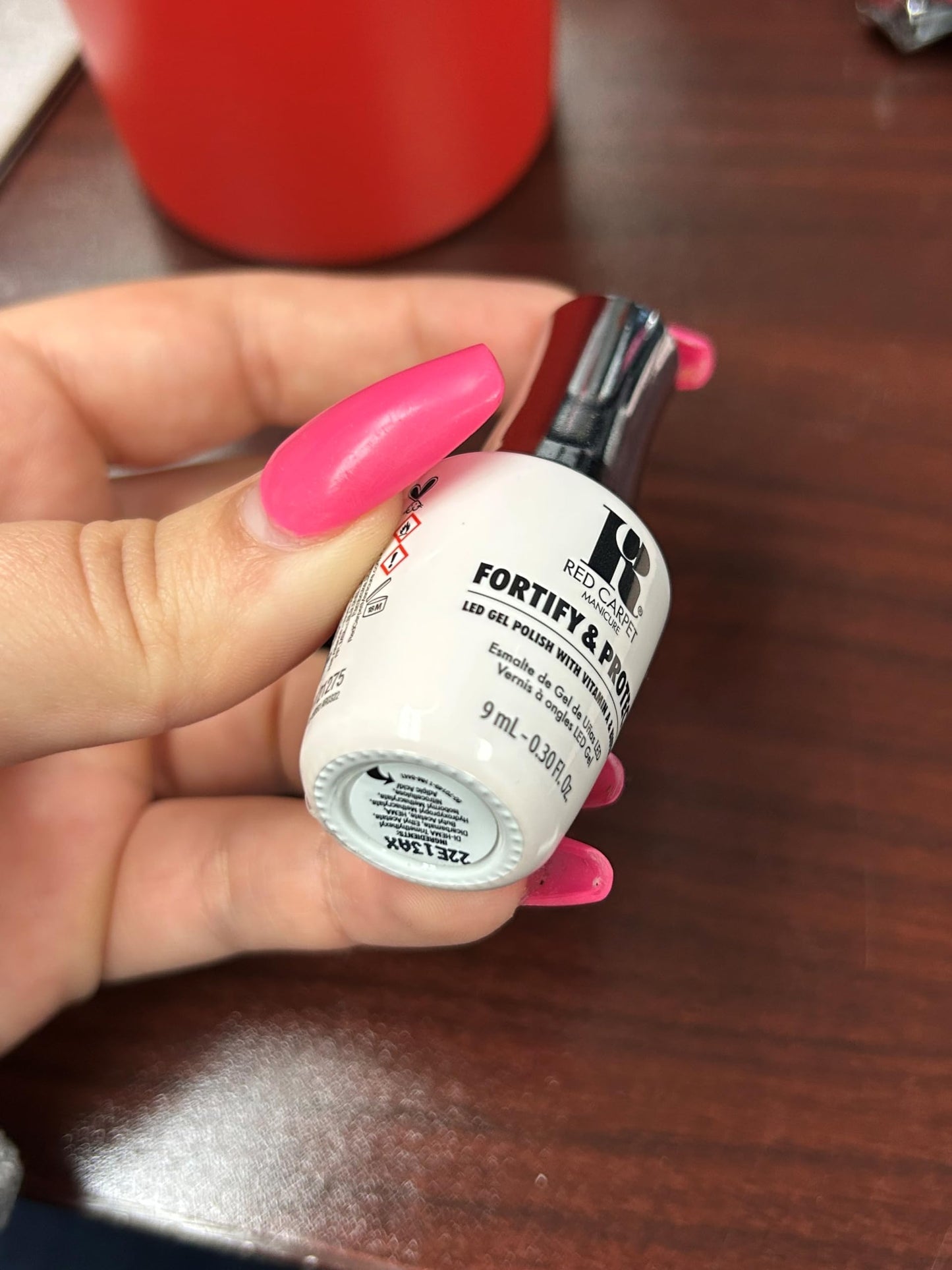 Red Carpet Manicure Fortify & Protect Nude Sheer Gel Polish for Strong, Healthy Nails - Infused with Vitamin A & Biotin - (Ready For My Cameo) Led Nail Gel Color, 0.3 Fl Oz