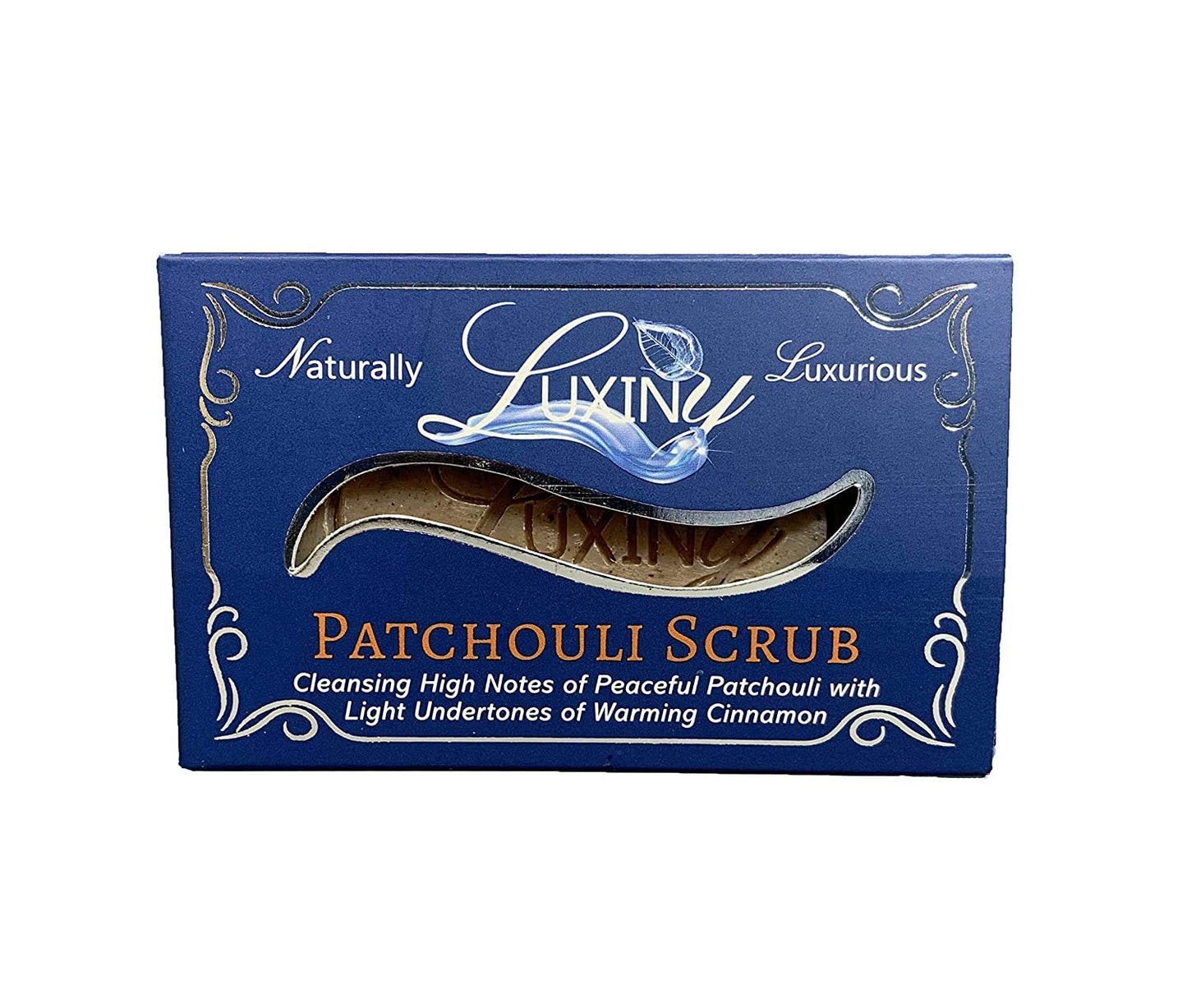 Natural Soap Bar, Luxiny Patchouli Scrub Handmade Body Soap and Bath Soap Bar is a Palm Oil Free Moisturizing Vegan Castile Soap with Essential Oil for All Skin Types Including Sensitive Skin (Single)