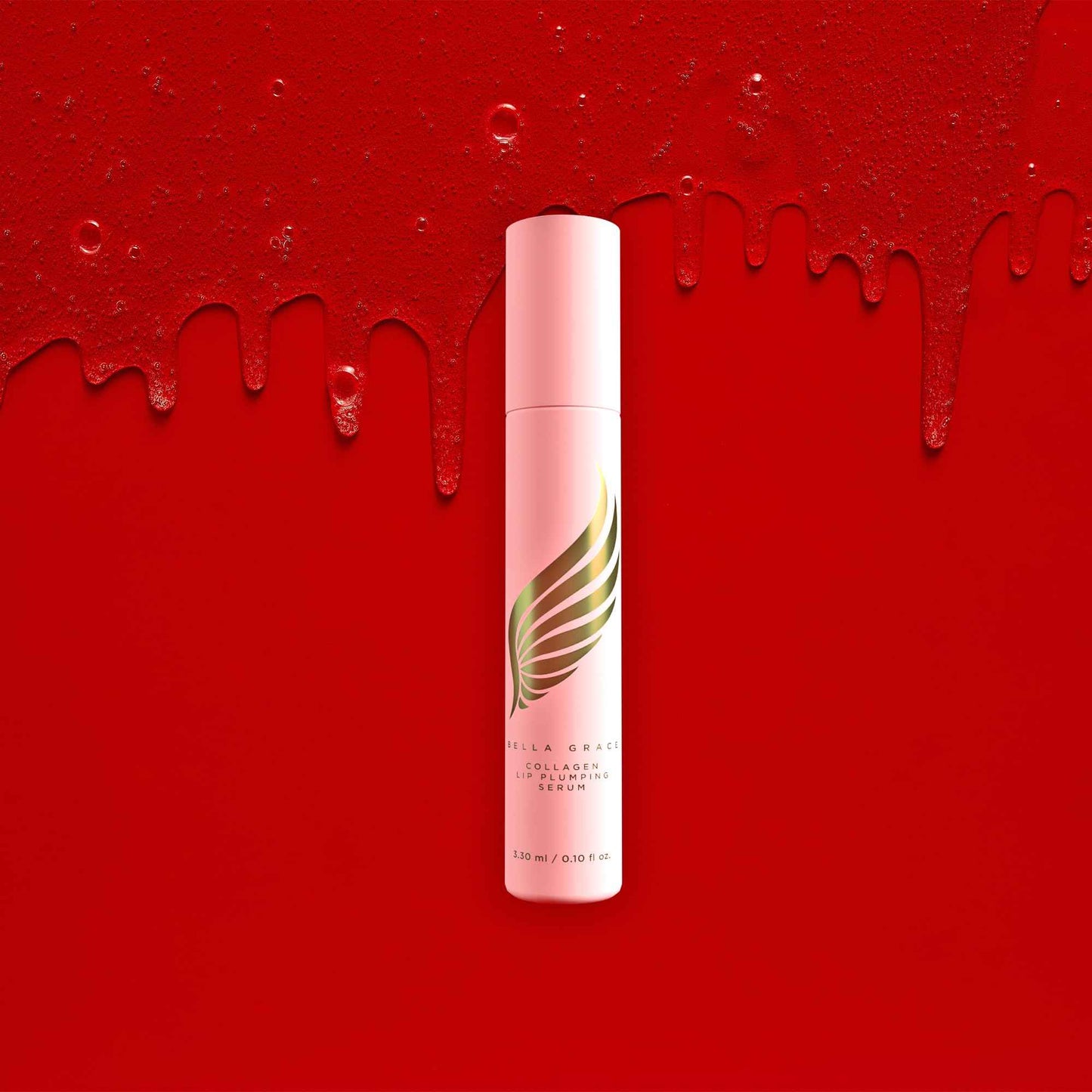 Bella Grace Vegan Collagen Lip Plumper Serum, Vitamin E, Peptides, Hydrating Lip Care Fuller Plumper Looking Lips, Supports Wrinkles, Fine Lines, Elasticity, Paraben, Sulfate & Cruelty Free, 0.1 fl oz