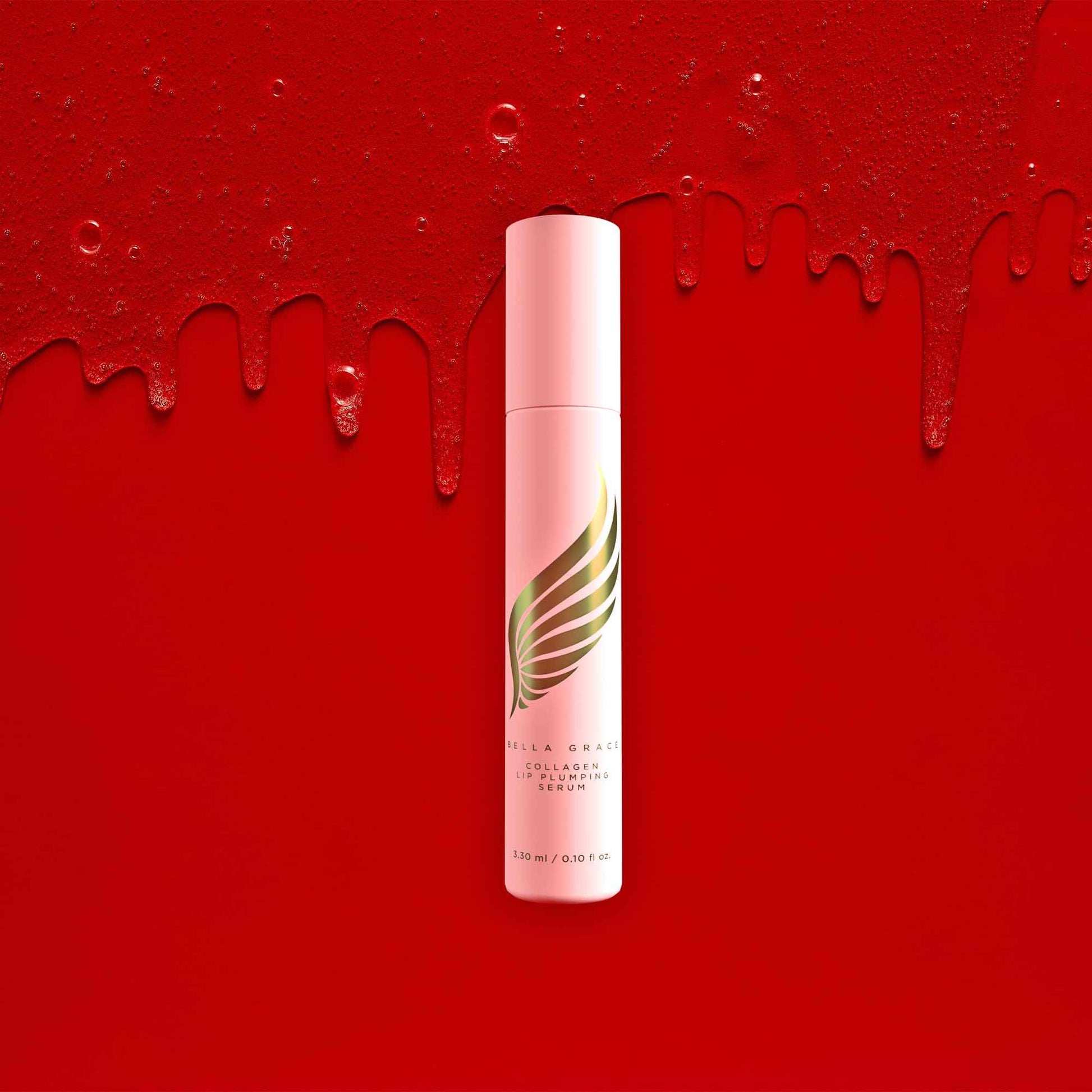 Bella Grace Vegan Collagen Lip Plumper Serum, Vitamin E, Peptides, Hydrating Lip Care Fuller Plumper Looking Lips, Supports Wrinkles, Fine Lines, Elasticity, Paraben, Sulfate & Cruelty Free, 0.1 fl oz