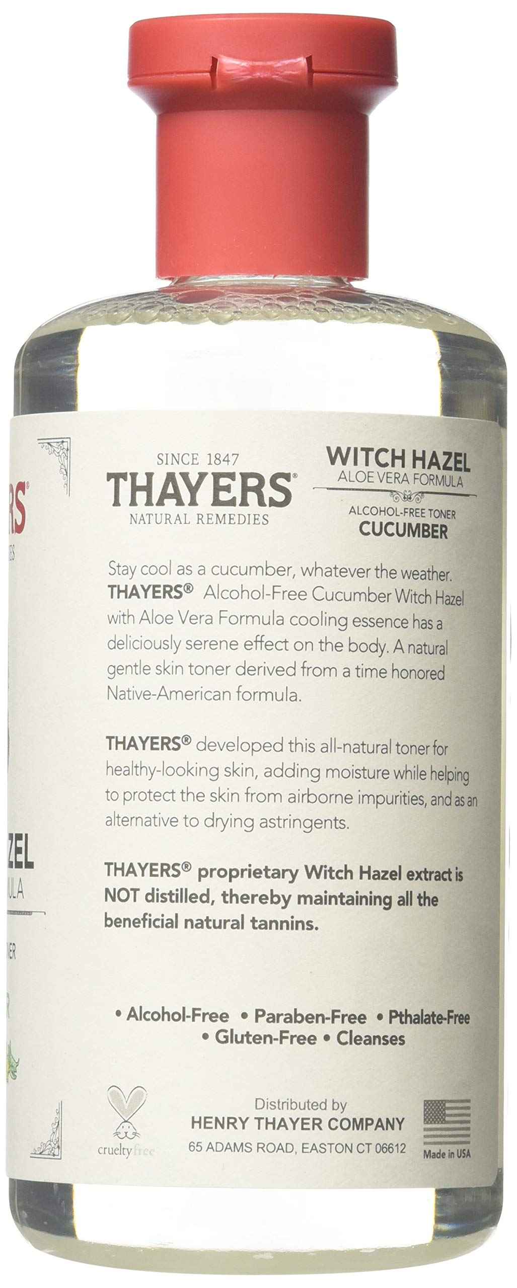 Thayers Witch Hazel Toner With Aloe Vera Formula Alcohol-Free Cucumber - 12 Oz, Pack of 3