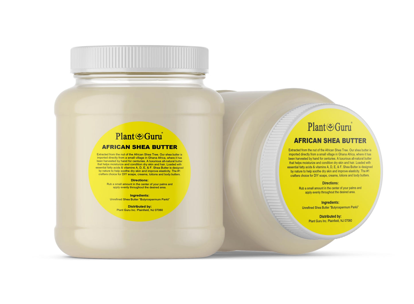 Raw African Shea Butter 3 lbs. Bulk 100% Pure Natural Unrefined IVORY Grade A - Ideal Moisturizer For Dry Skin, Body, Face And Hair Growth. Great For DIY Soap and Lip balm Making.