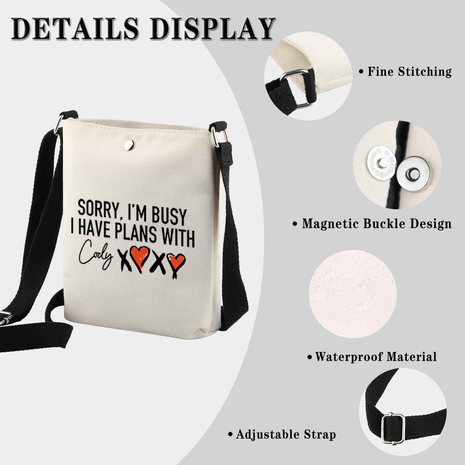 GJTIM Ladies Gym Gift Sorry I’m Busy I have Plans With Cody Fitness Travel Bag for Fans (Plans With Cody CB)