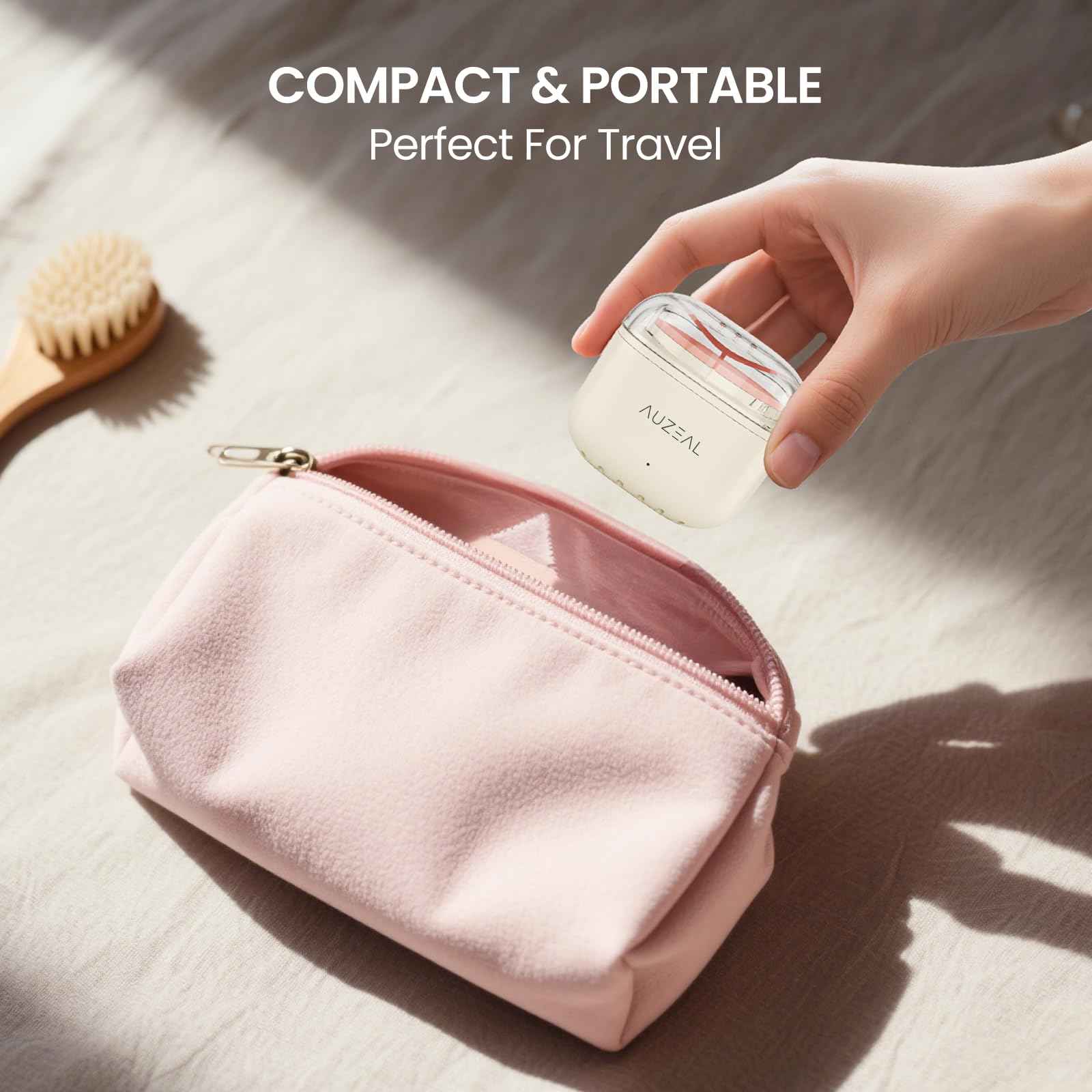 AUZEAL Mini Eyebrow Wax Kit for Women, Wax for Eyebrows Hair Removal, 26 Eye brow Waxing Sticks, 100g Brow Waxing Beads, USB Fast Heat, Smart Constant Temp, Travel or Home Use