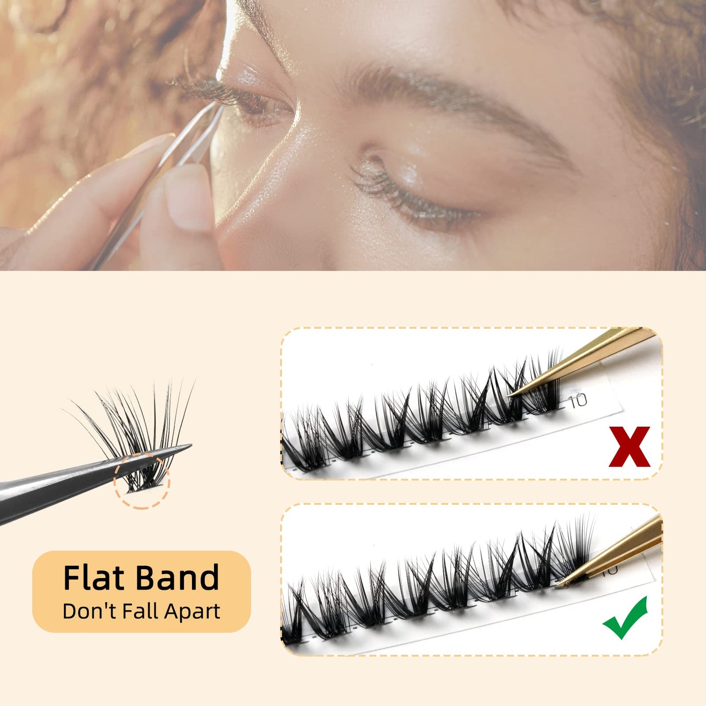 QUEWEL Lash Clusters 240Pcs Cluster Lashes 30D 0.07D Curl Mix8-14mm Individual Lashes Soft&Comfortable DIY Eyelash Extension at Home(30D 0.07D MIX8-14)